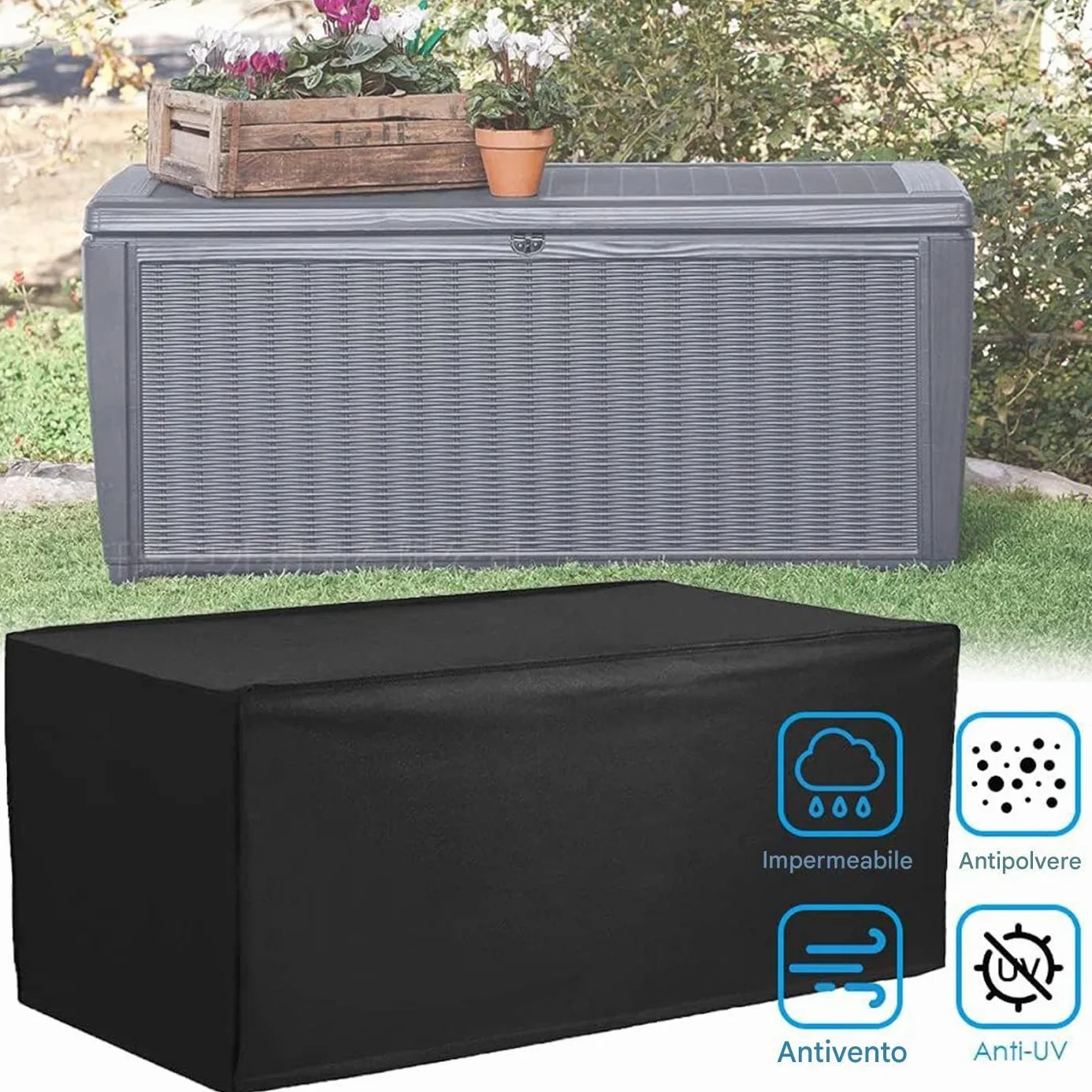 Coperture Impermeabili per Box da Esterno Fodera Protettiva Anti-Usura Anti UV