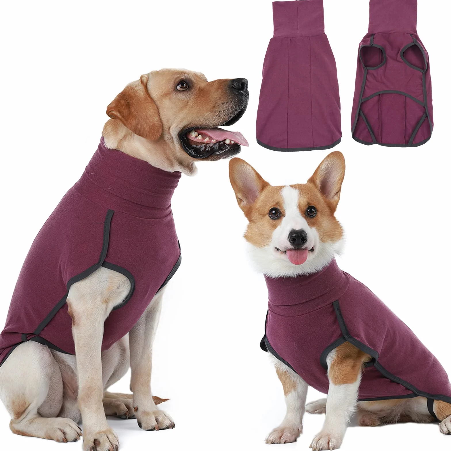 Cappotto Cane, Vestiti Morbidi e Caldi, Felpa, Cappottino Taglia Piccola, Media, Maglione Taglia Grande - Rosso Scuro XL
