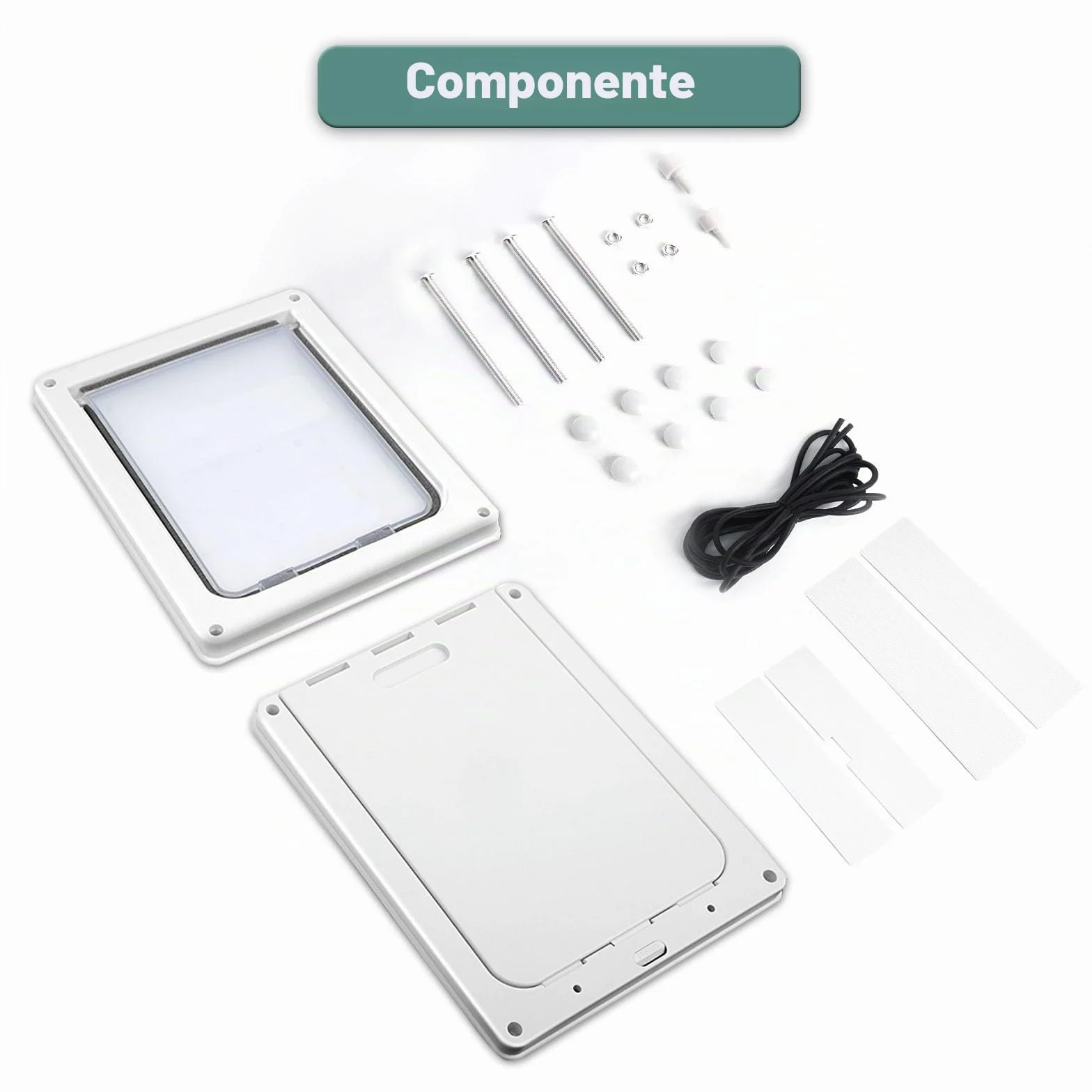 Porta grande per cani con piastra di bloccaggio magnetica, resistente alle intemperie, taglia L per animali domestici