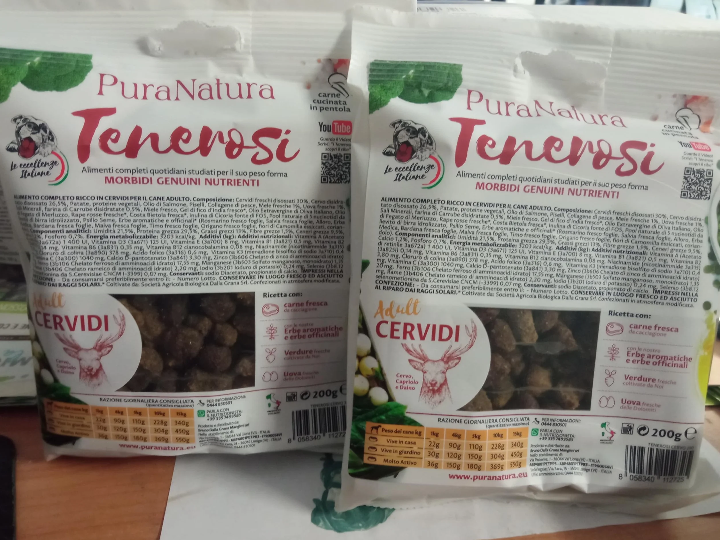 Nuovo Pura Natura – snack premietti Tenerosi con Cervo 200gr. Set n.2 pezzi