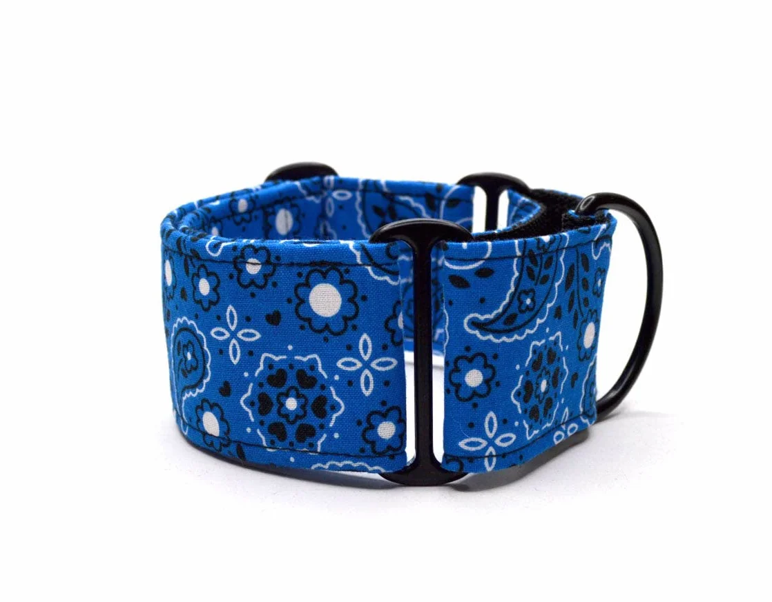 Wakakán Martingale Collare per Cani Blue Bandana Fatto a Mano Spagna
