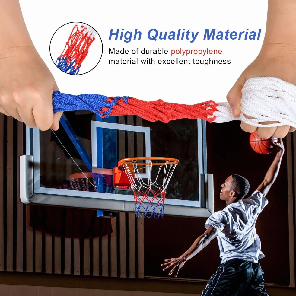 Flintronic Rete da Basket Professionale a 12 Anelli Resistente per Interni ed Esterni