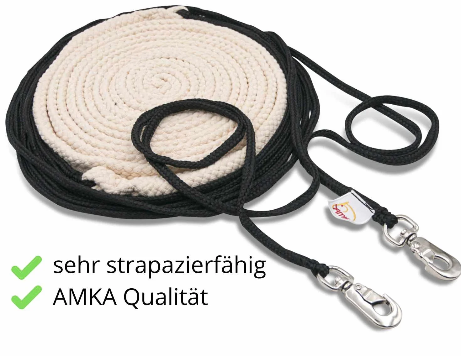 Doppia Longe 16 meter con 2 moschettone + polipropilene | Longia | Longe