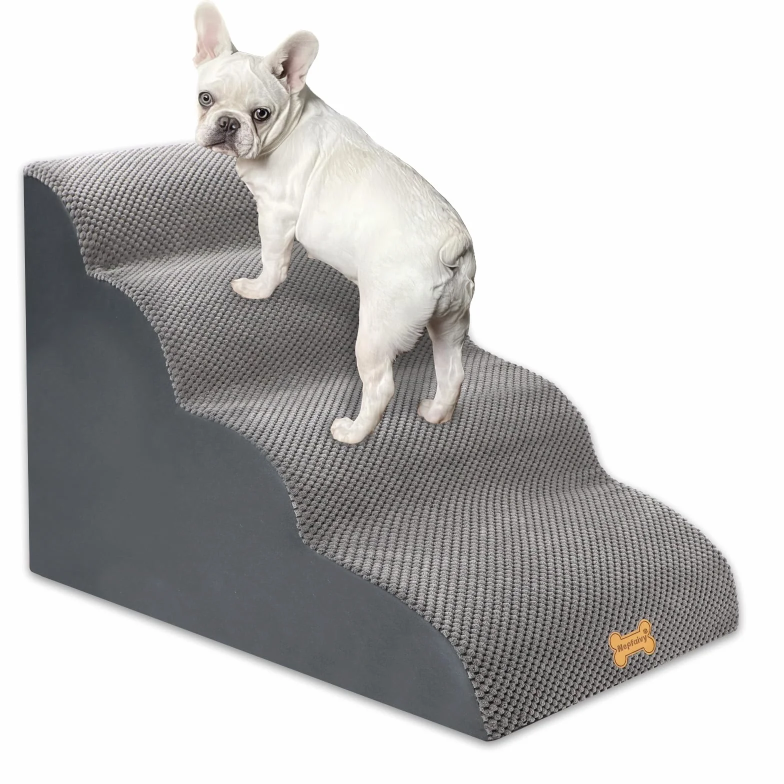 Scala per Cani di Piccola Taglia 4 Passi 75x50x40cm Rampa con Coperchio Rimovibile