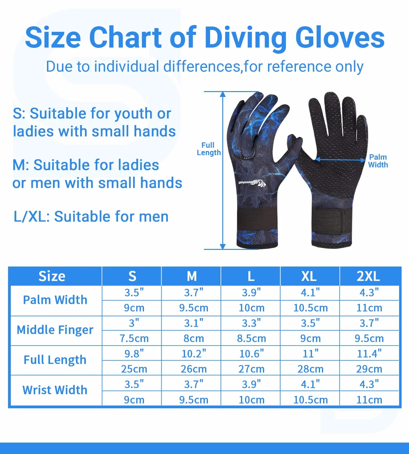 Guanti Sub 3mm Guanti Neoprene Donna Uomo Elastico Termico Guanti da Sub Anti Scivolo Guanti in Neoprene per Immersioni Subacquee Surf Snorkeling Pesca