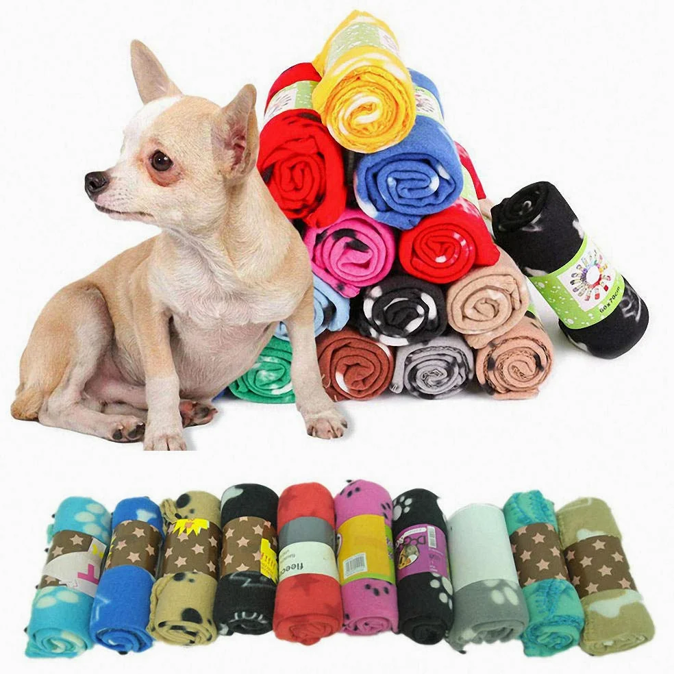 Coperta per Gatti Grigio 60X70cm Coperta per Animali Domestici Tappetino Morbido Caldo Pile Paw Print Design Pet Mat Letto Divano Pet Fodere per Cuscini Asciugamano 3Pz 5Pz