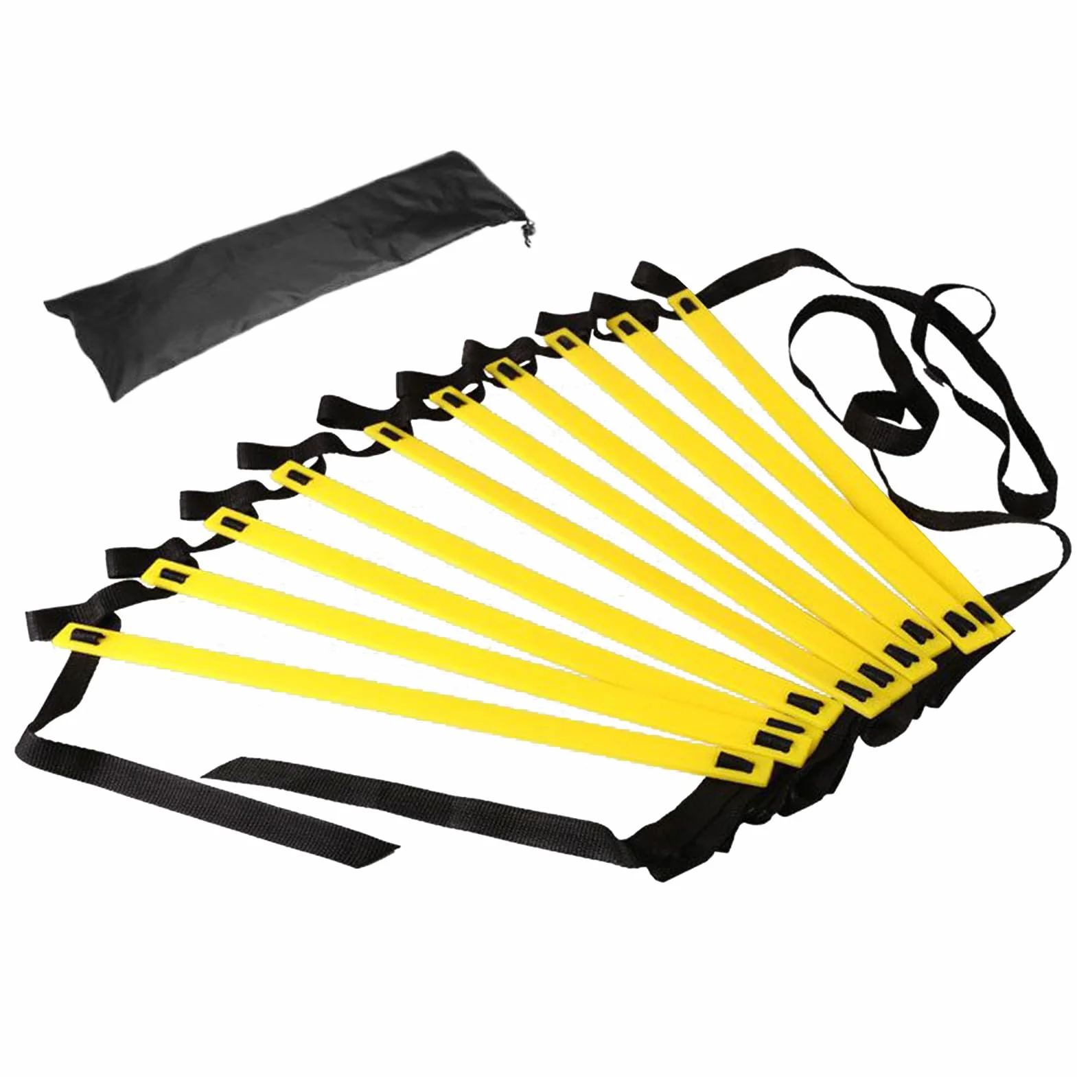 Ladder Di Agilità Da Calcio Nylon 500x40 Cm Kit Allenamento Calcio Scaletta Calcios Regolabile Con Funzionalità Di Installazione Immediata Attrezzatura Per Allenamento Con Borsa Di Stoccaggio
