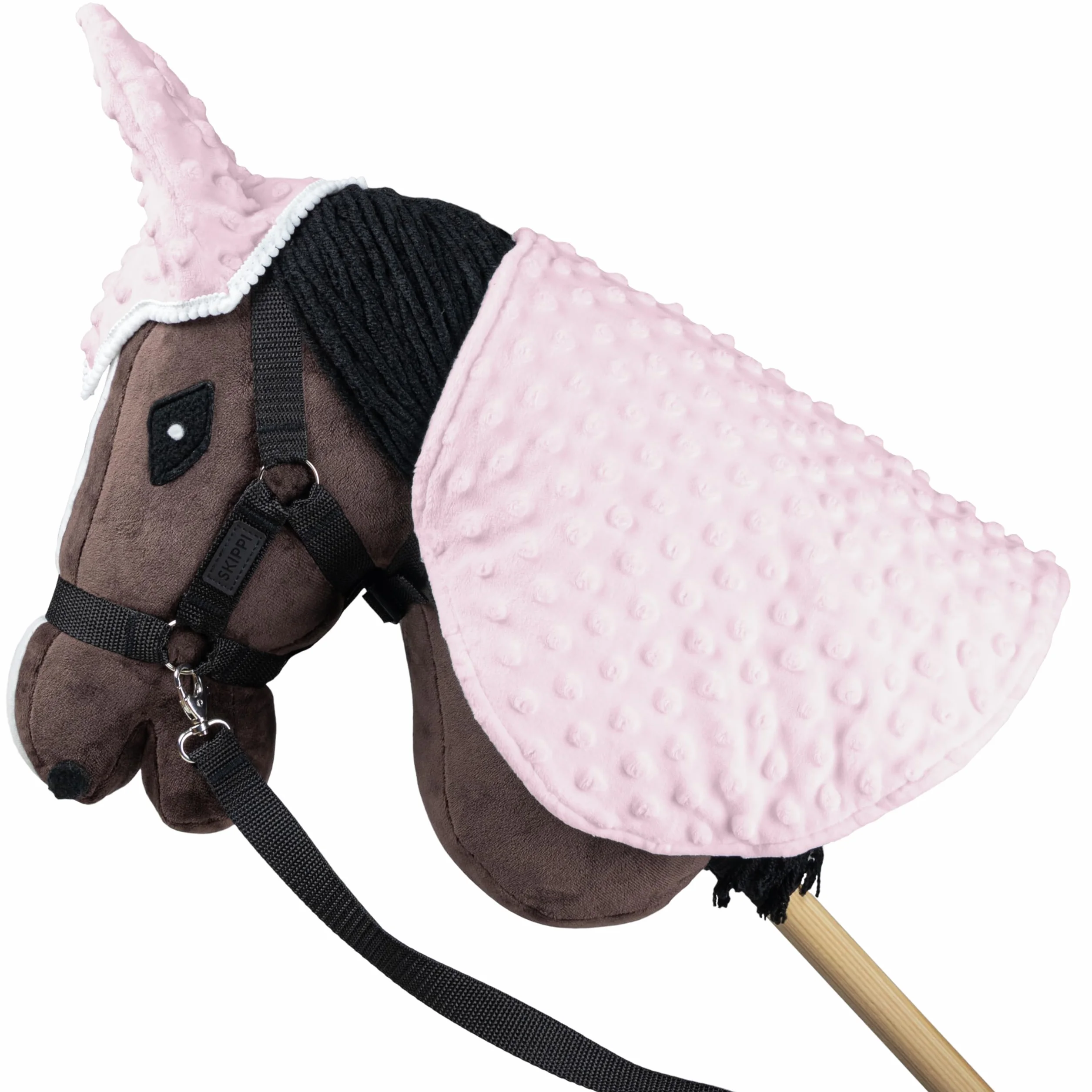 SKIPPI Coperta e Cuffietta per Hobby Horse - Rosa, Hobby Horse Accessori