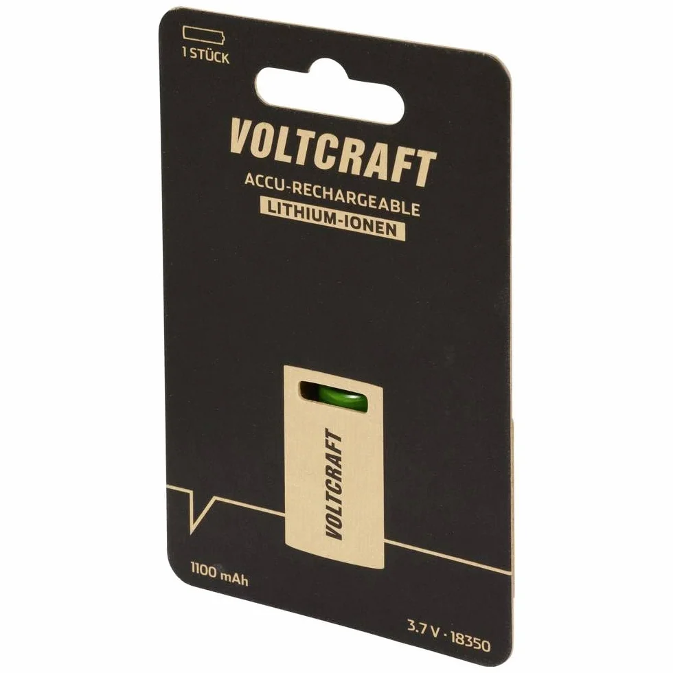 VOLTCRAFT VC-18350 Bateria speciale 18350 Flat-Top litio 3,7 V 1100 mAh