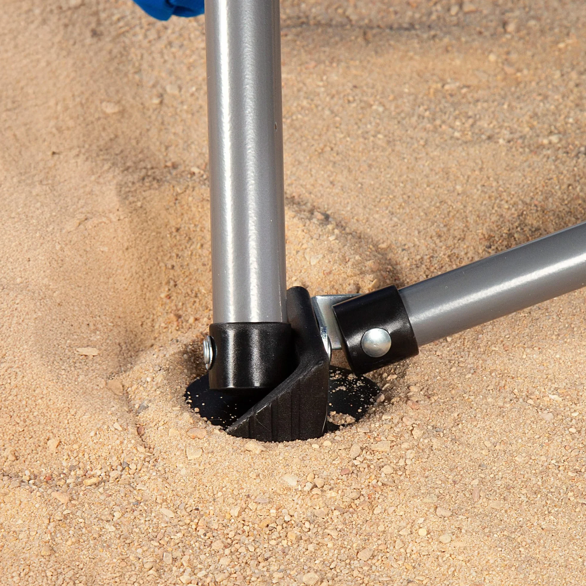 AKTIVE Sedia da spiaggia pieghevole in poliestere e acciaio Blu 50x51x67 cm 110 kg