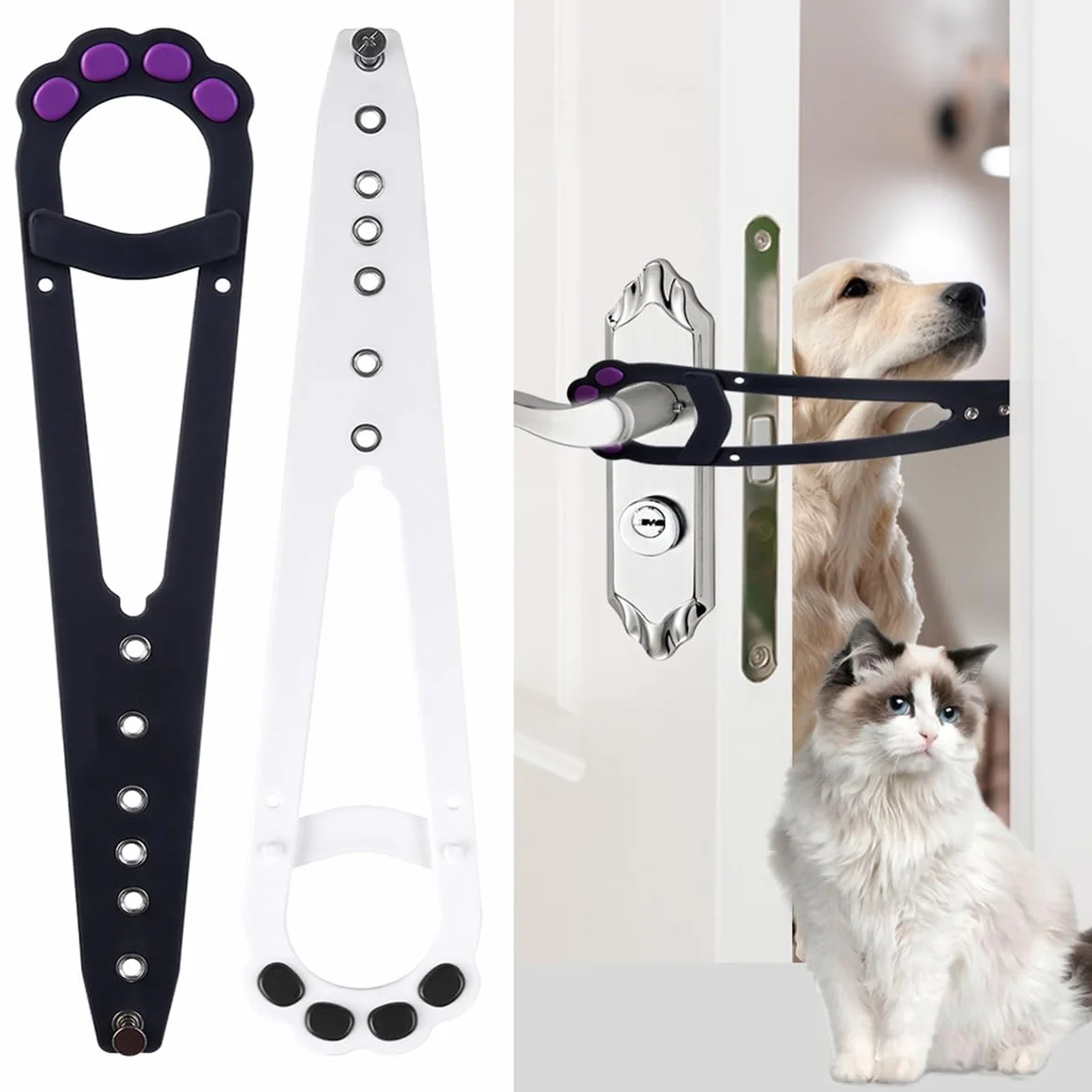 Chiusura Porta Gatto 2 Pezzi Fermo Porta per Cani Serratura Porta Animali