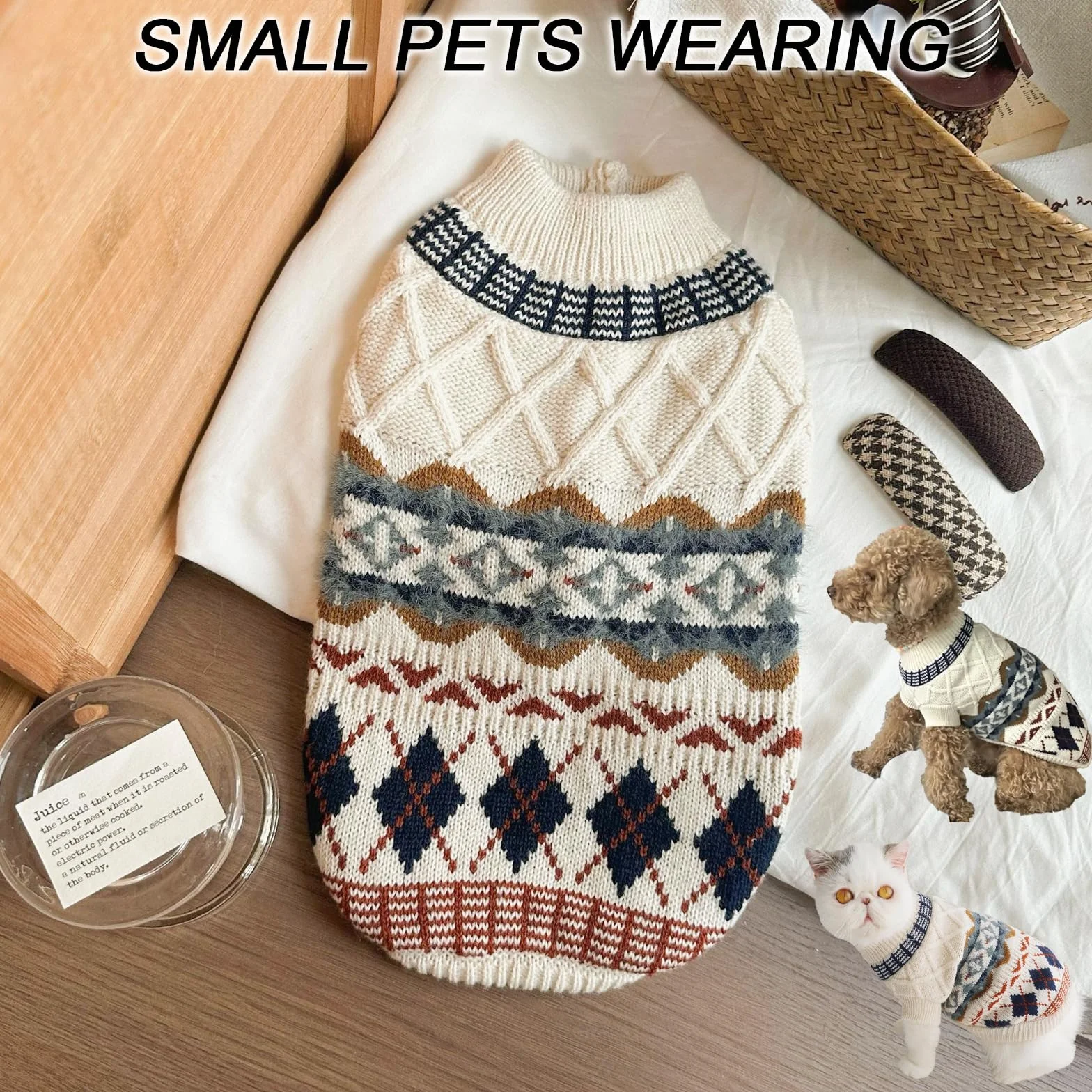 Maglione per cani TYXHXTF, Cappotto Invernale Lavorato a Maglia per Cani Piccoli