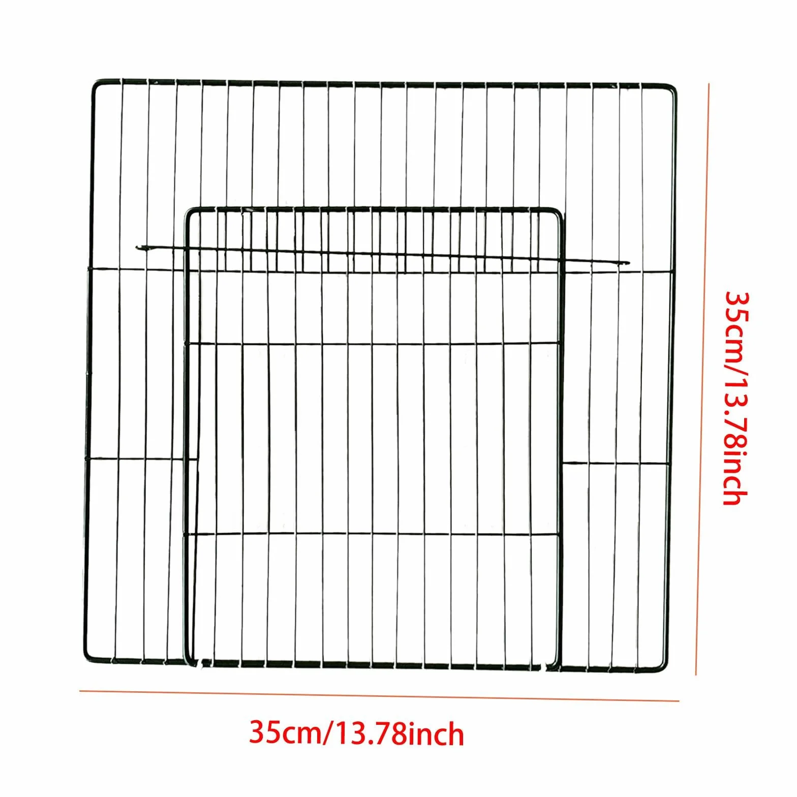 Pannello per Porta di Gabbia per Animali da Interno in Filo Metallico Espandibile, Griglia Nera densa
