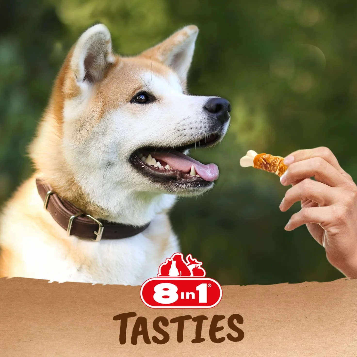 8in1 Tasties Calcium Bones - Ossa di calcio - Piccole ossa di calcio avvolte nel petto di pollo, 85