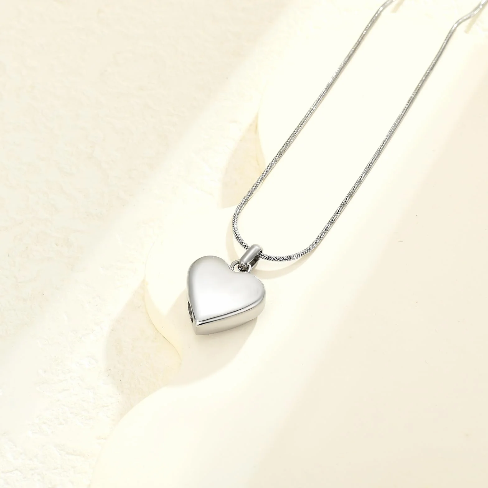 Collana con urna a forma di cuore per ceneri per cani con stampa di zampa di cane, per gioielli commemorativi per animali domestici