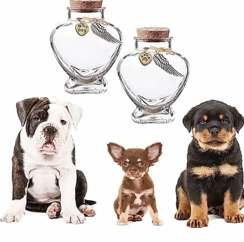 Vencede Bottiglia commemorativa per peli di animali domestici, urna commemorativa per cani e gatti, urna commemorativa per animali domestici (1)