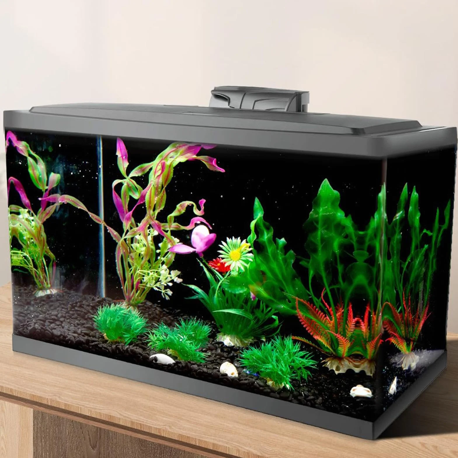 Sfondo Nero de ll'acquario,Adesivo Statico Sfondo Nero Acquario, Sfondo Autoadesivo per Acquario Nero, Adesivo per Sfondo Acquario, Decorazioni per Carta da Parati Acquario Poster Acquario