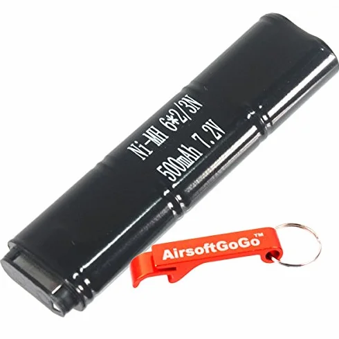 CYMA 7.2V 500mAh Ni-MH Micro Battery for CM030 CM121 CM122 CM123 Marui 18C, P8, M93R AEP AEG by AirsoftGoGo
