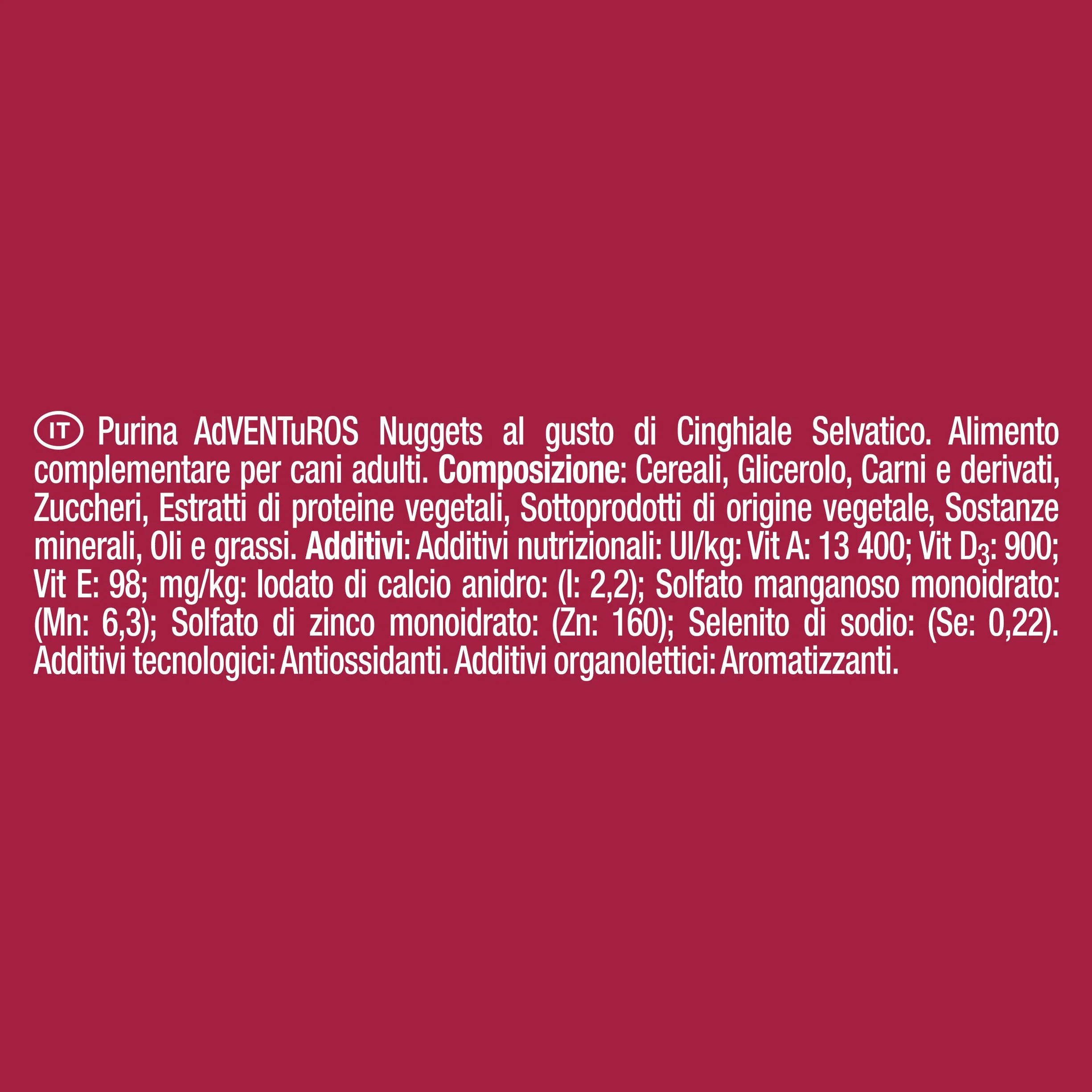 Purina Adventuros Snack Cane Nuggets al Gusto Cinghiale - 6 Buste da 90 g Ciascuna