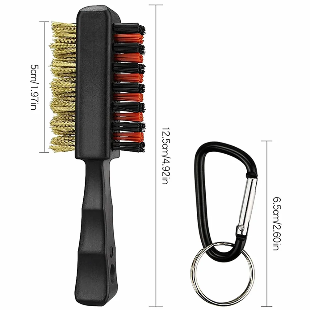 Double Side Golf Brass Nylon Club Head Cleaner Brush Cleaning Tool Kit