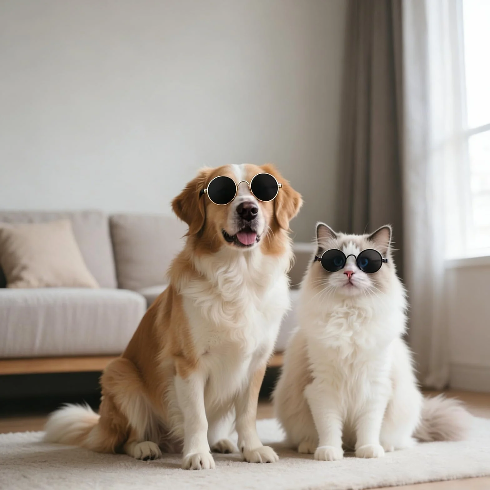 Berretto estivo con protezione solare per cani con occhiali per cani, cappello per cani, occhiali per cani di piccola taglia, costume per gatti, set di protezione UV per cuccioli e piccoli