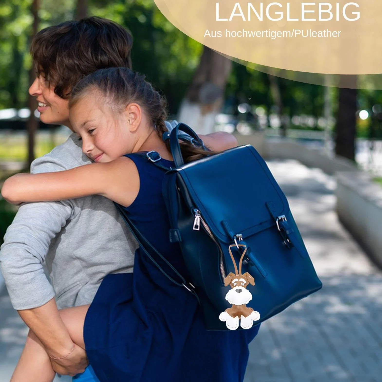 Borsa per cani, charme, borsa per animali in pelle, con ciondolo a forma di cucciolo, in pelle PU, per donne e ragazze