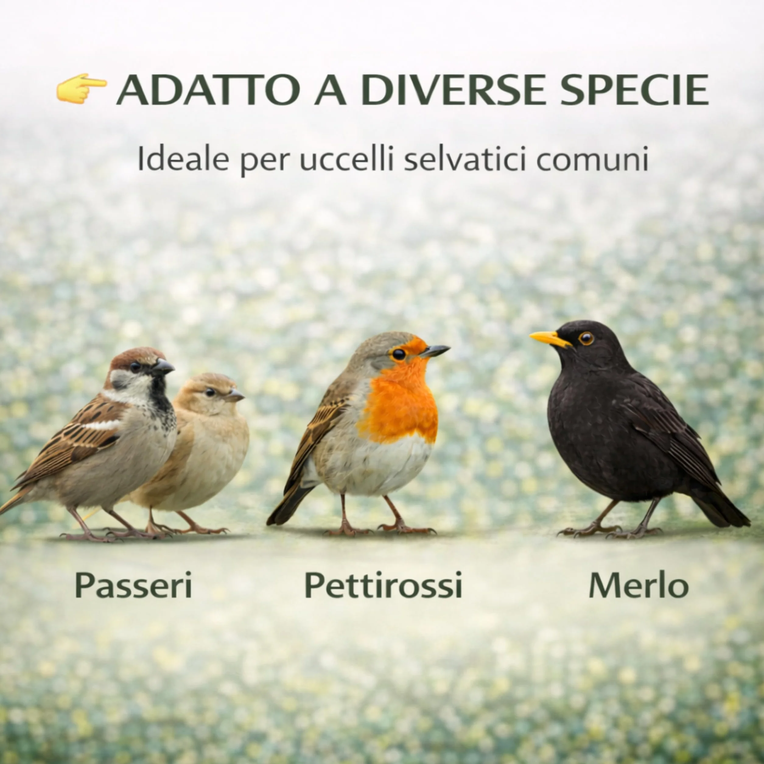 AGRI-CULTURA® | Mangime Uccelli Selvatici 800g | Miscela Semi e Granaglie Naturali per Tutti i tipi di Uccelli | Alimentazione Completa, Ideale per Casette e Aree Protette.
