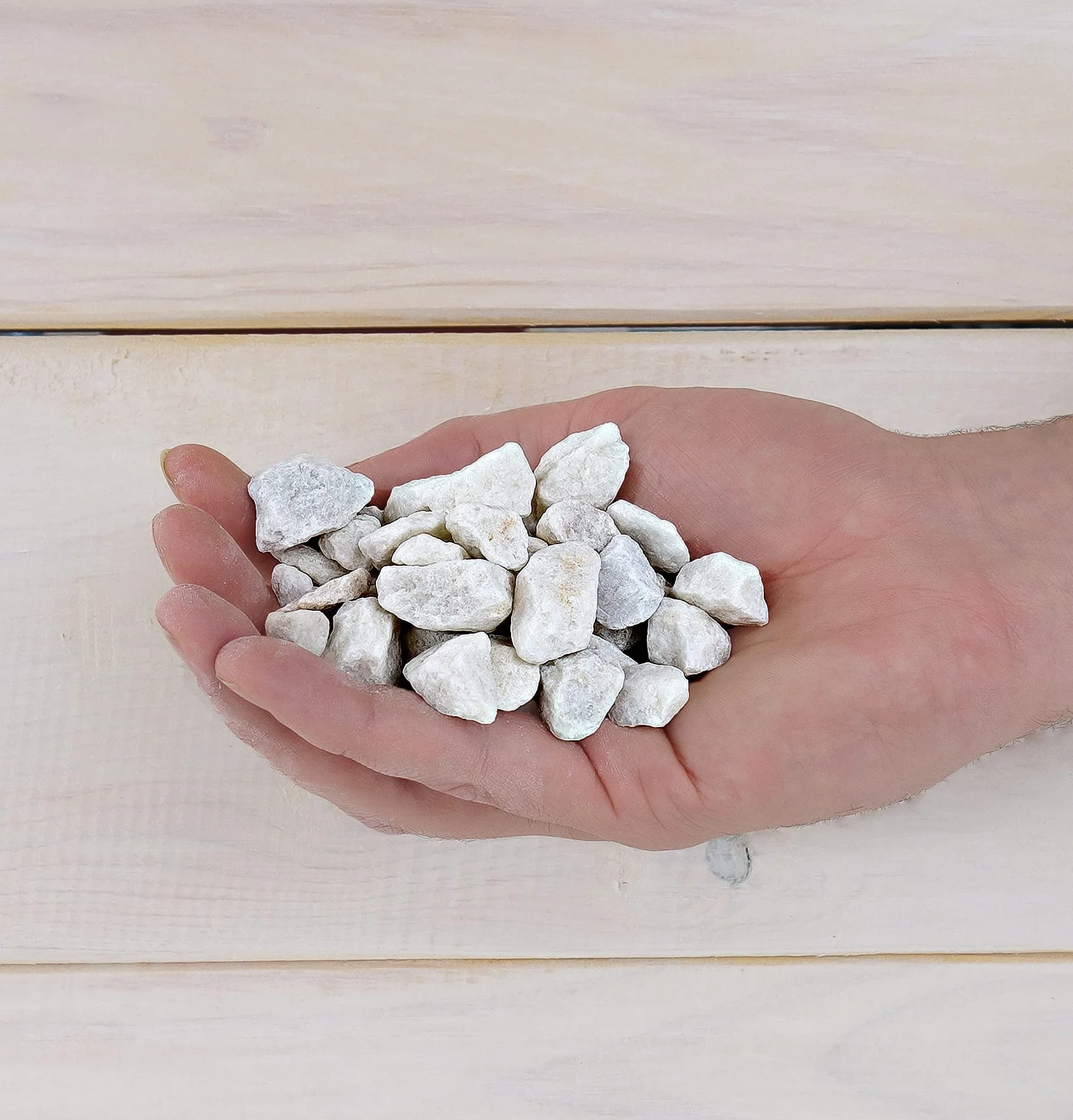 Ghiaia Bianco 1,8kg Sassolini Decorativi per Vasi Acquario Giardino 12-18 mm