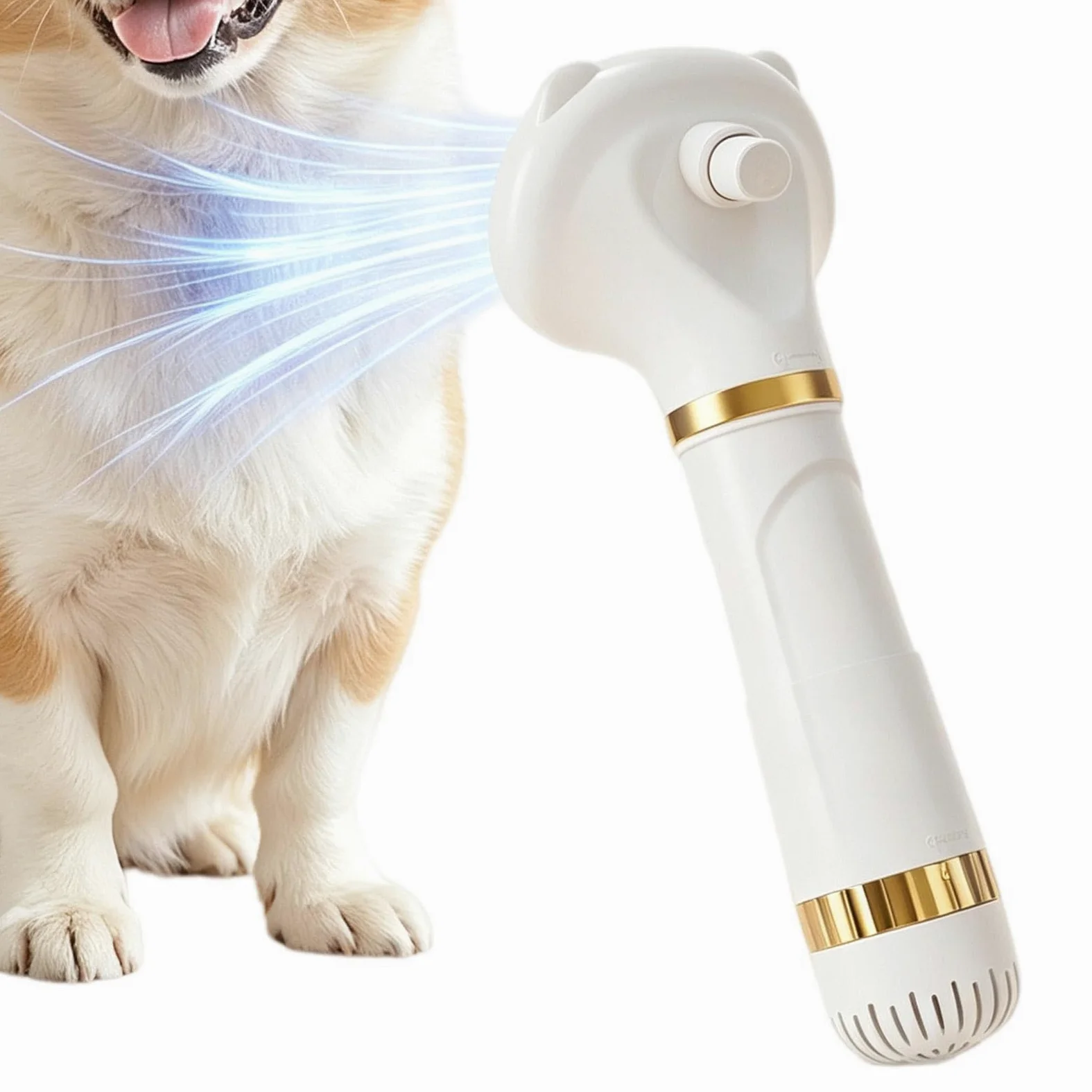 Spazzola Asciugacapelli per Cani Pettine Rimuovipelo Per Cani | Spazzola Asciugacapelli Portatile Con 3 Temperature Adatto A Casa Appartamento Viaggio Doccia Bagno
