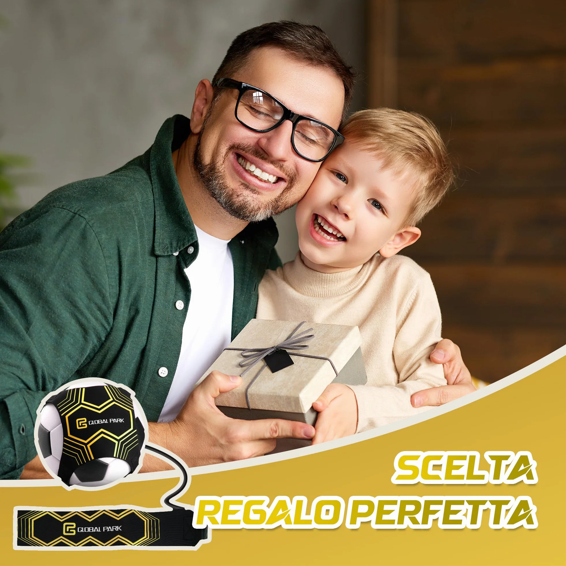 Global Park Trainer da Calcio Attrezzatura Banda Elastica Allenamento Individuale Cintura Regolabile Bambini Adulti