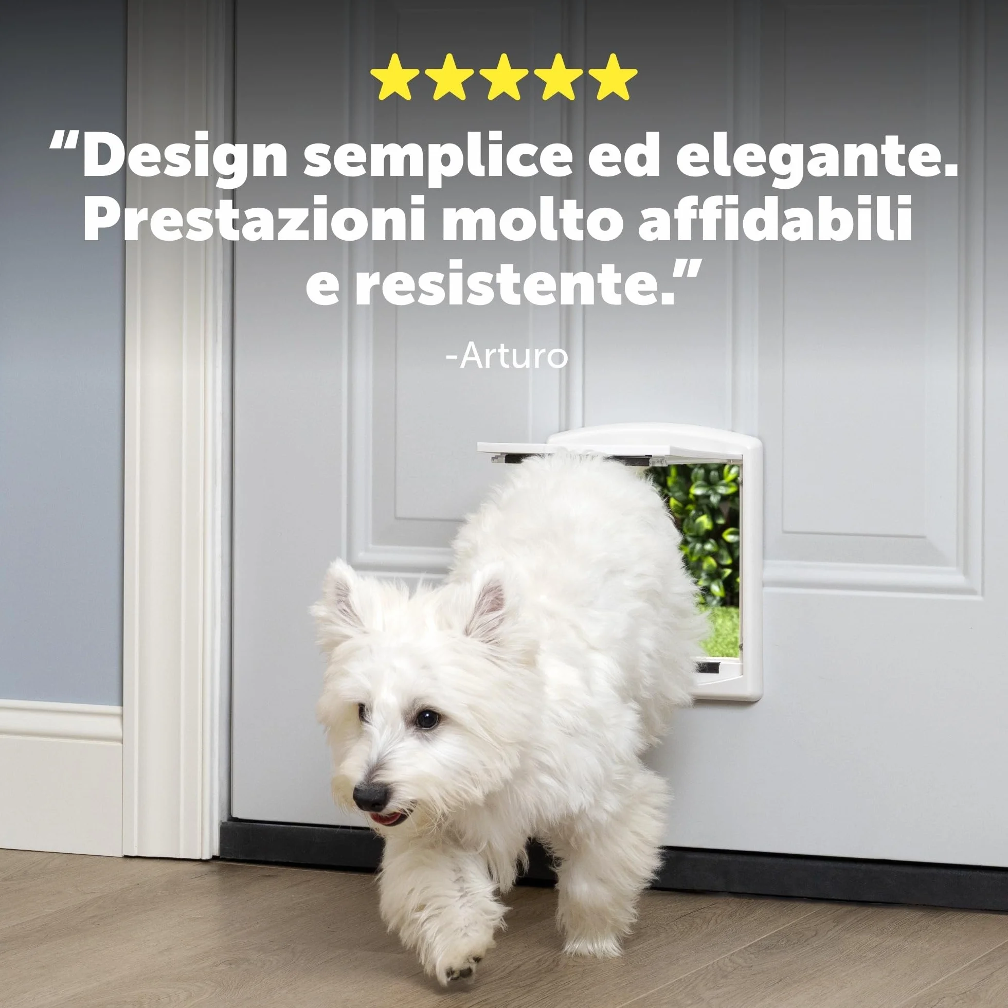 PetSafe Staywell Original Gattaiola per Gatti Porta Ingresso Uscita Bianco Medio