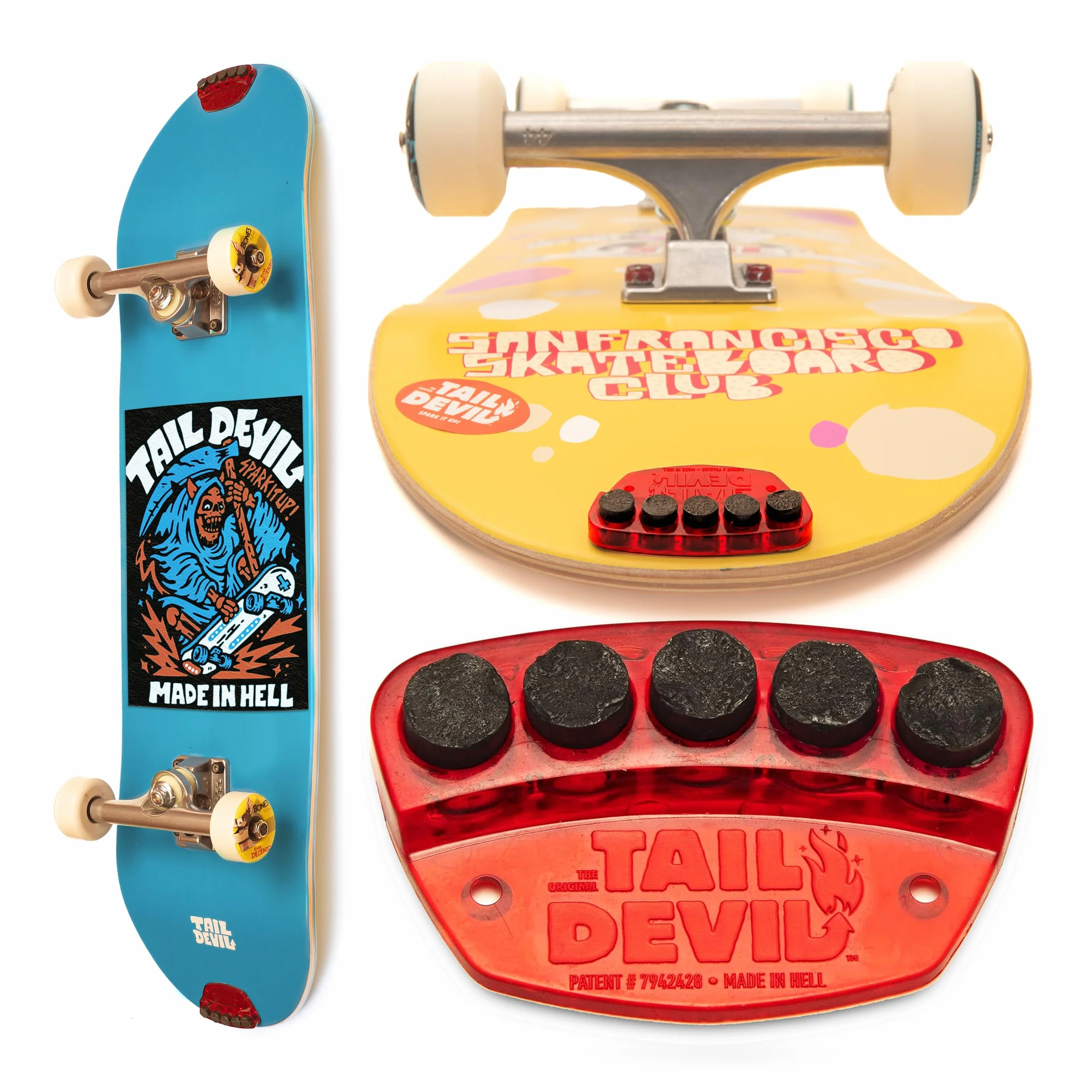 Tail Devil Tail Devil Spark It Up! Spark Plates dla Skateboard dla Dzieci i Dorosłych - Akcesoria do Skateboard Profesjonalne i Dla Początkujących