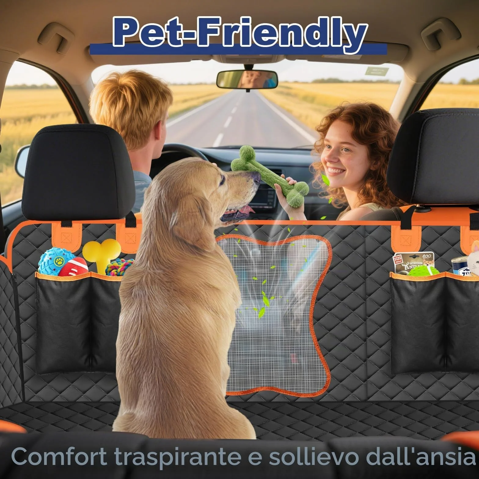 Vortix Coprisedile Auto Per Cani – Protezione Interni Da Macchie, Graffi E Peli Di Animali Domestici