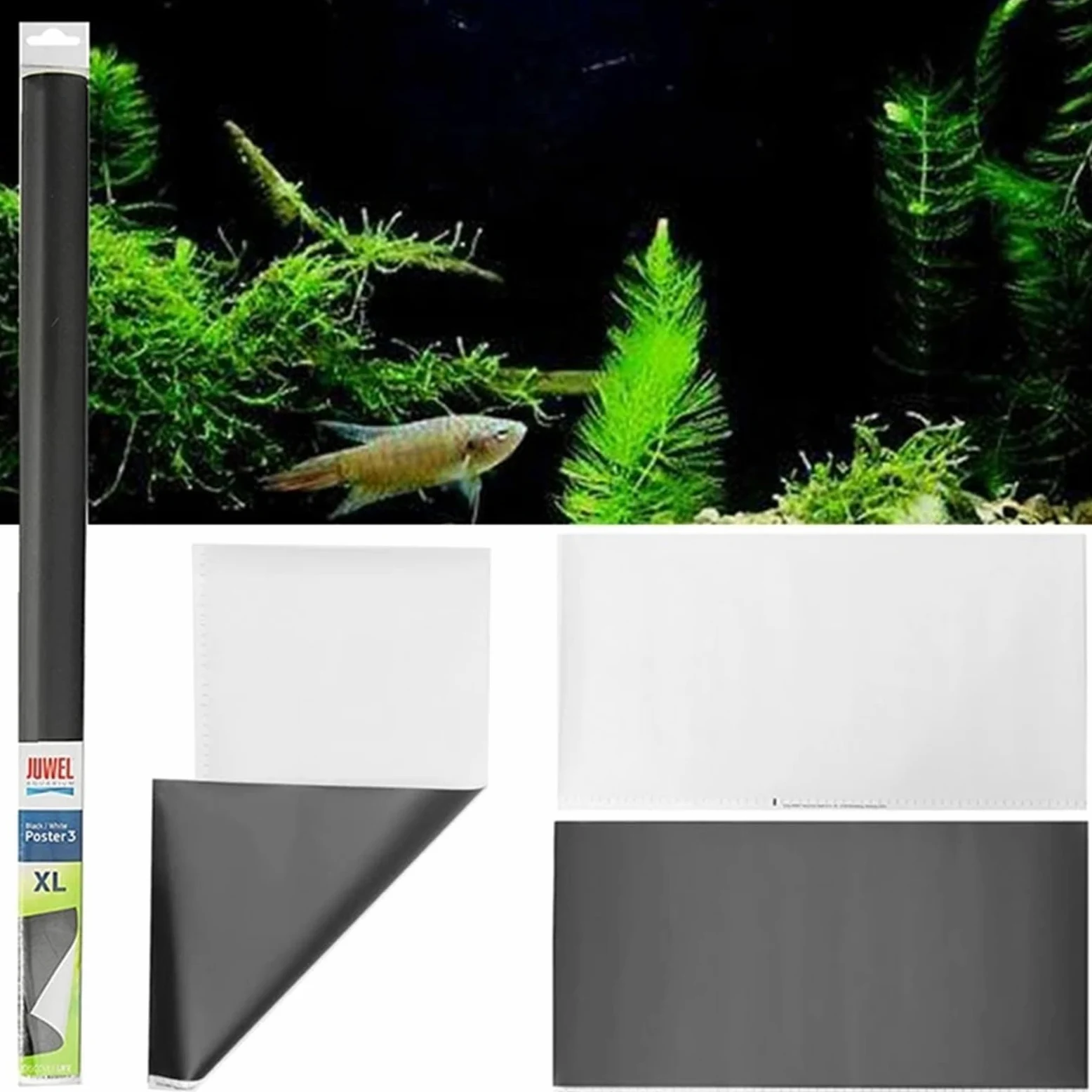 Sfondo Acquario 60 100 150 CM Alta Double Sided Acquario Sfondo Poster Rock Fish Tank Decorativo da Parete Immagine Decor Lucido per la Decorazione(Green,150 x 60 cm)