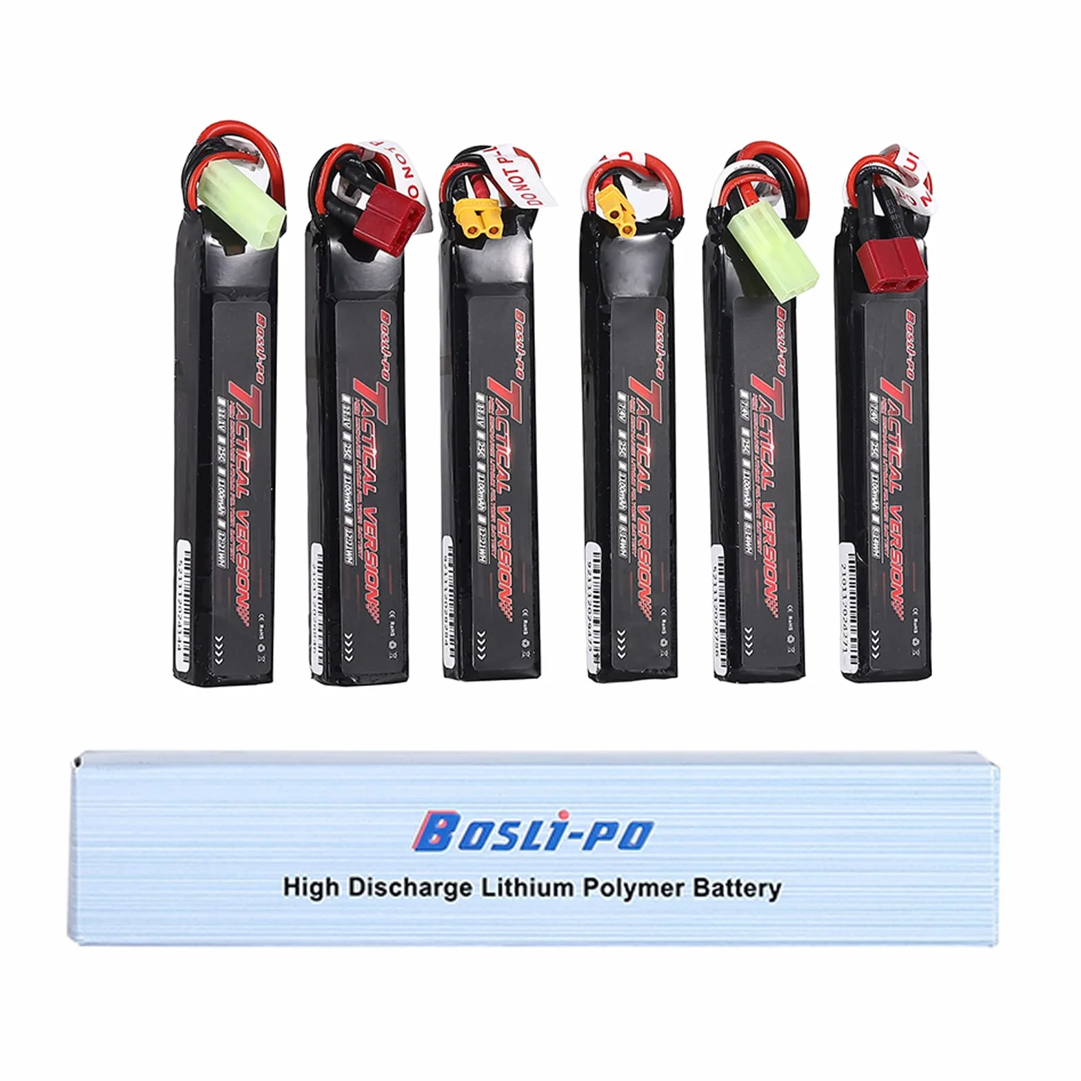 7.4V Airsoft Batteria 2S 25C 1100mAh AEG AK47 MP5 PDW M4 G36 Mini Connettore