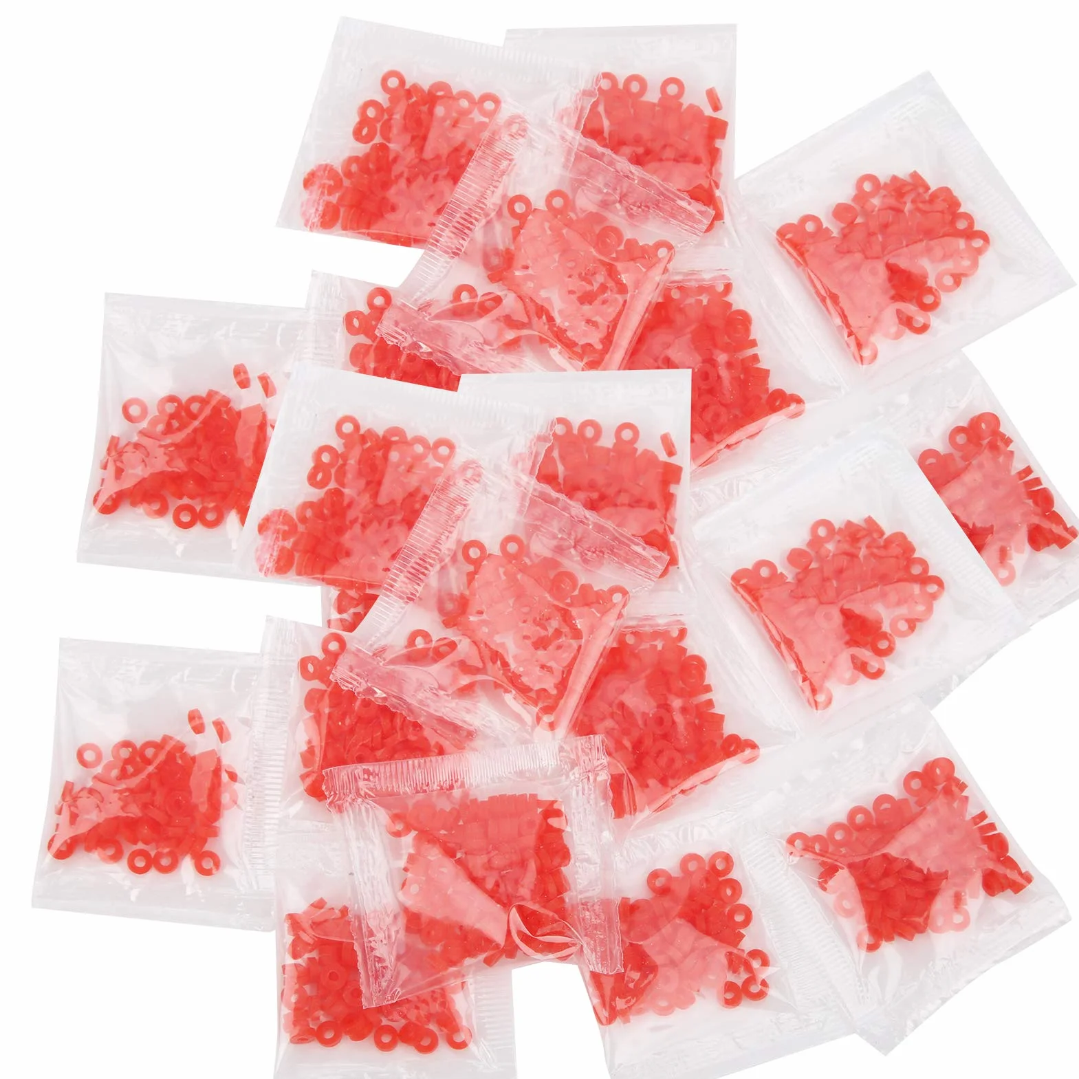 Fascette Elastiche Pesca 100 Borse 9000 Pezzi Rosso Forte Durevole