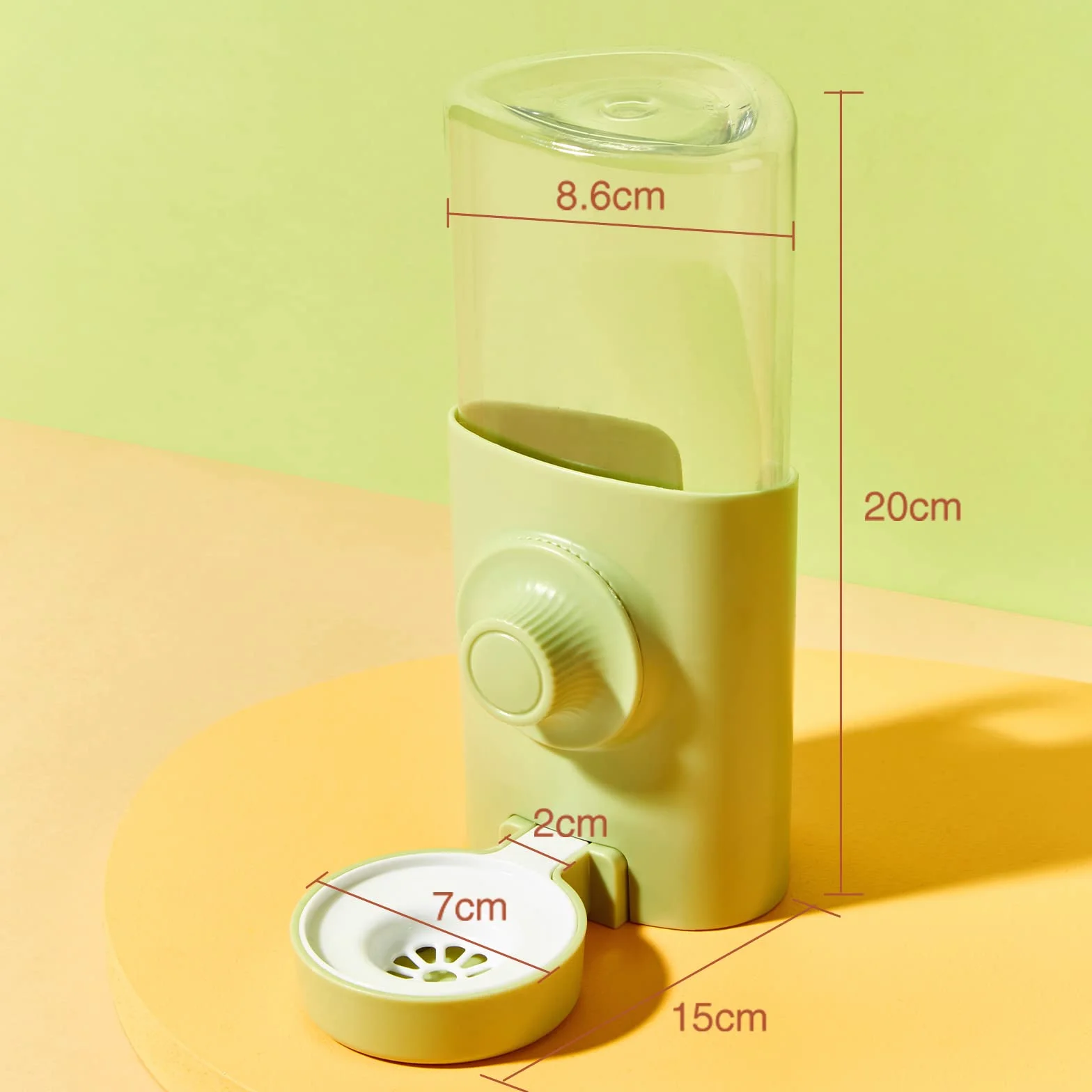 Borraccia Acqua per Piccoli Animali [Verde, 600ml] Gravità Automatica Acqua Bottiglia Conigli Porcellini D'india Criceto Furetti Chinchilla Gabbia Dispenser Acqua