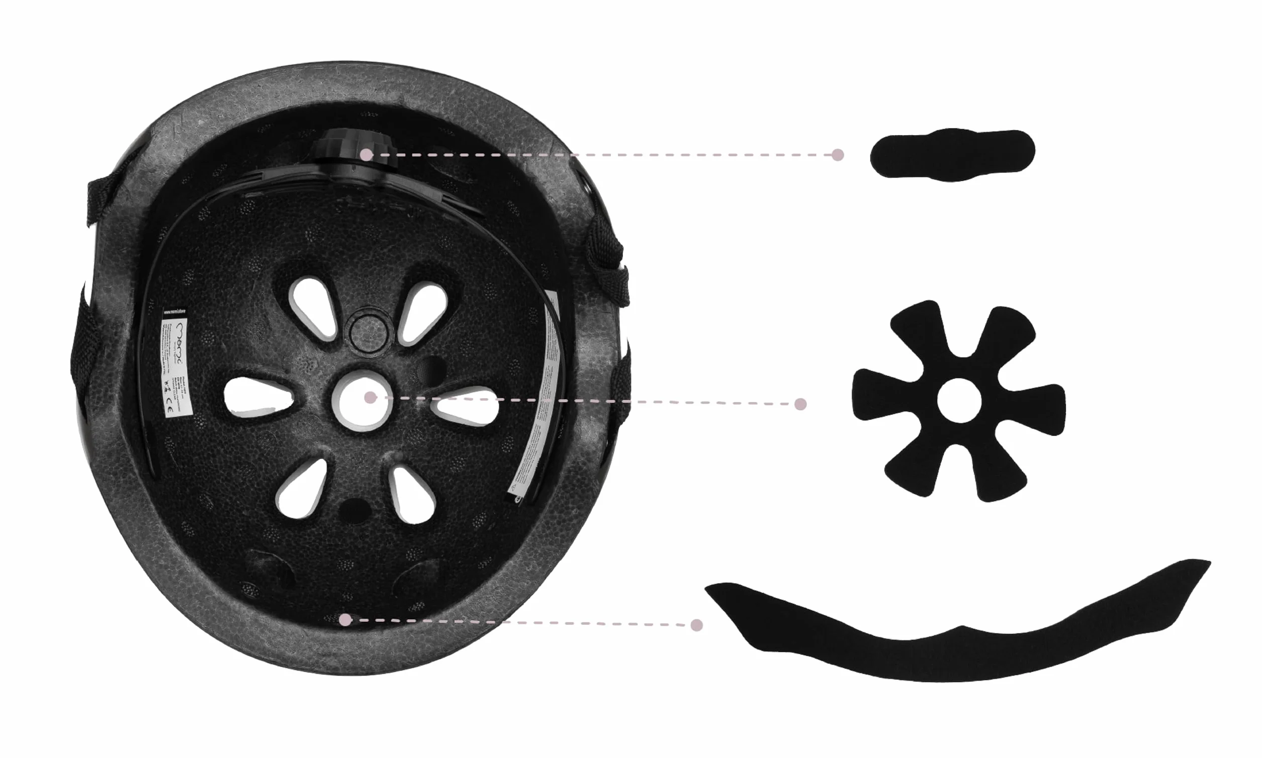 MoMi MIMI Casco per bambini regolabile, circonferenza testa 48-55 cm (1-4 anni), casco da bicicletta per bambini resistente agli urti e agli impatti, 11 prese d'aria, imbottitura in schiuma