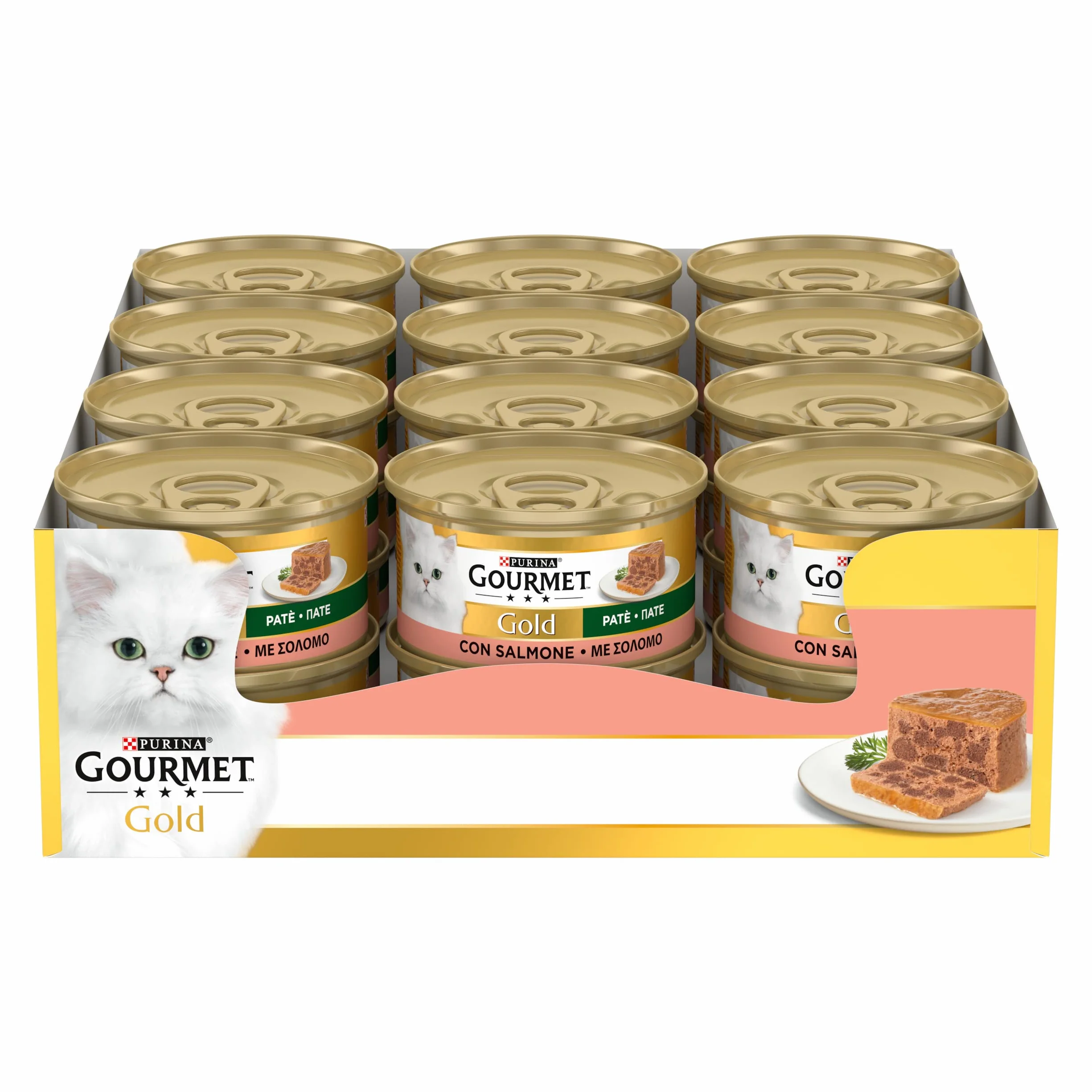 GOURMET GOLD Cibo umido per gatti adulti Patè con Salmone 24 lattine da 85g