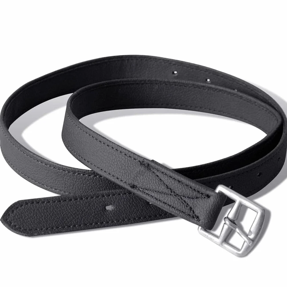 SKM Set Sella Equitazione 17,5" in Pelle Sella Cavallo Set con Una Coperta per Sella, Staffe, Una Cinghia di Staffa ed Una Sottopancia Naturale Nera 18 cm 5-in-1
