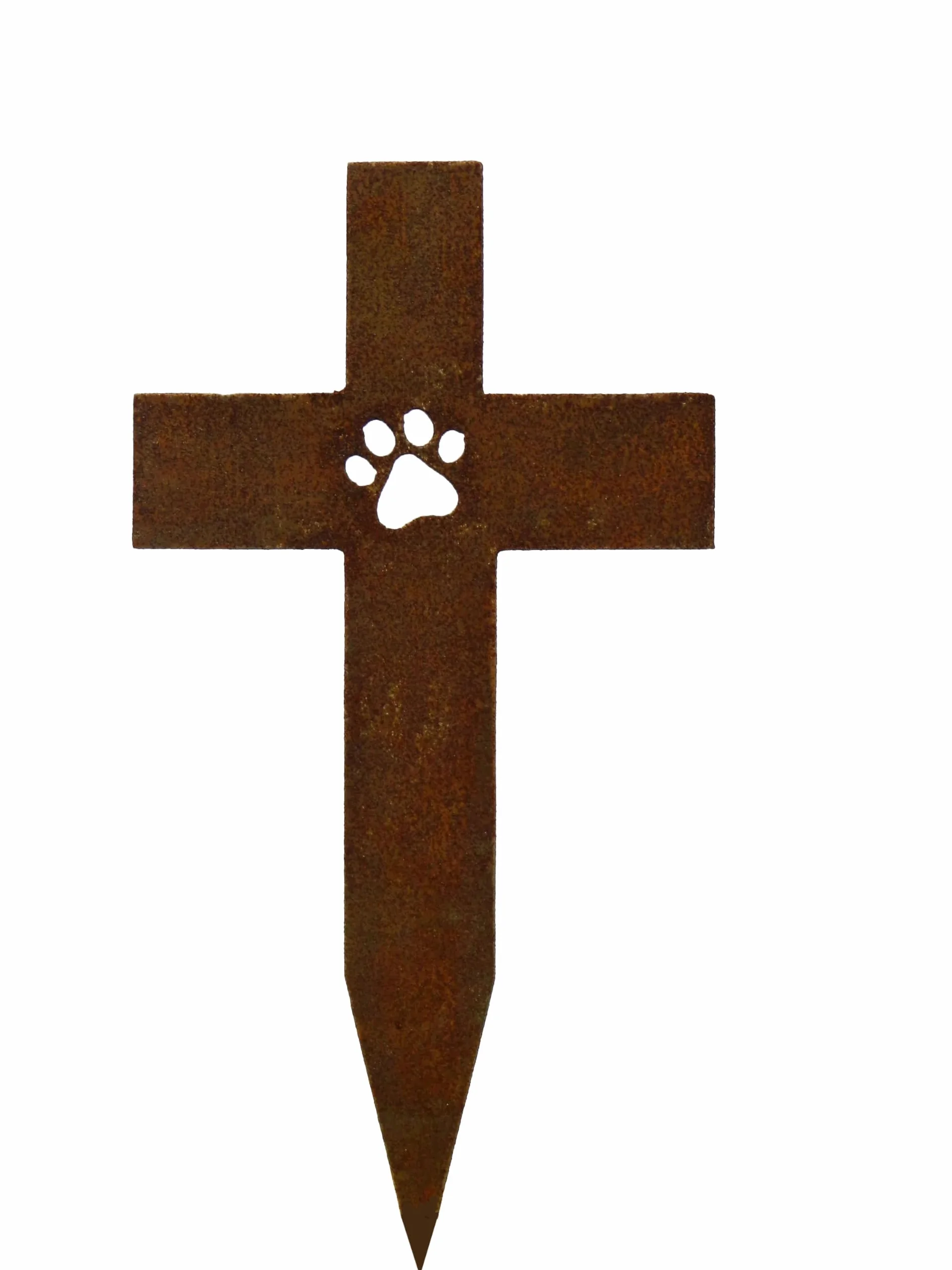 D&L Lasertec Croce per cani con zampa di ruggine, pietra lapide