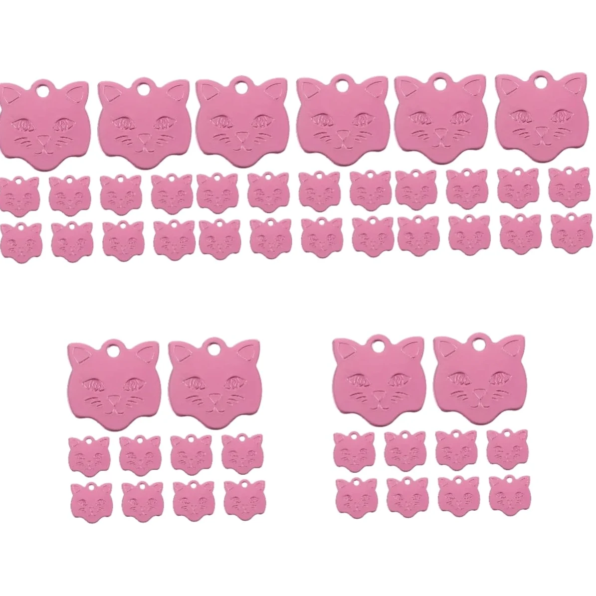 Toddmomy 50pezzi Targhette Forma Di Testa Di Gatto Per Cani Adorabili Etichette Per Da Collare Per Animali Domestici Di Accessori Decorativi Per Collari Di Cani e Gatti