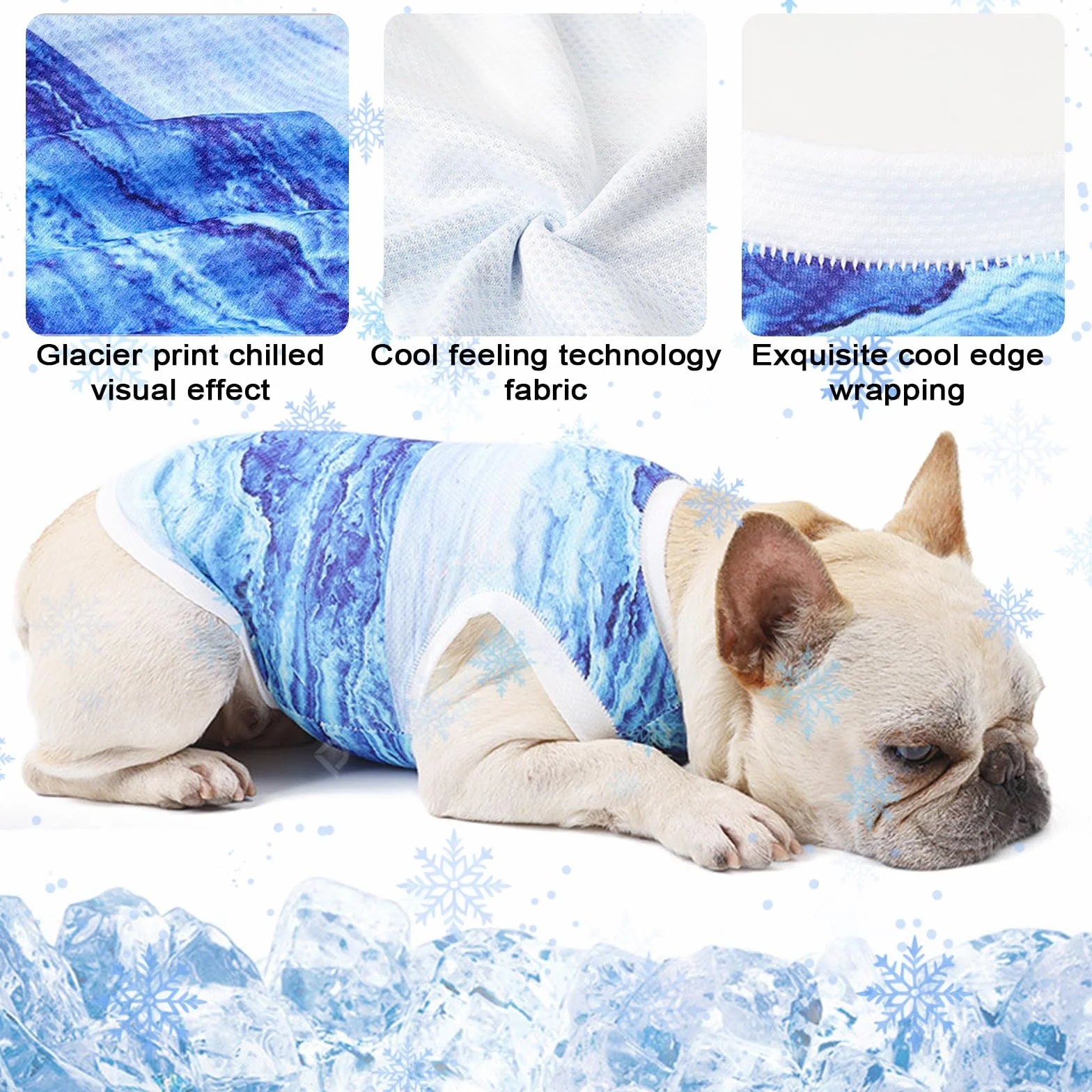 Cappotto per Cani Gilet di Raffreddamento Traspirante Leggera Refrigerante per Attività Esterne