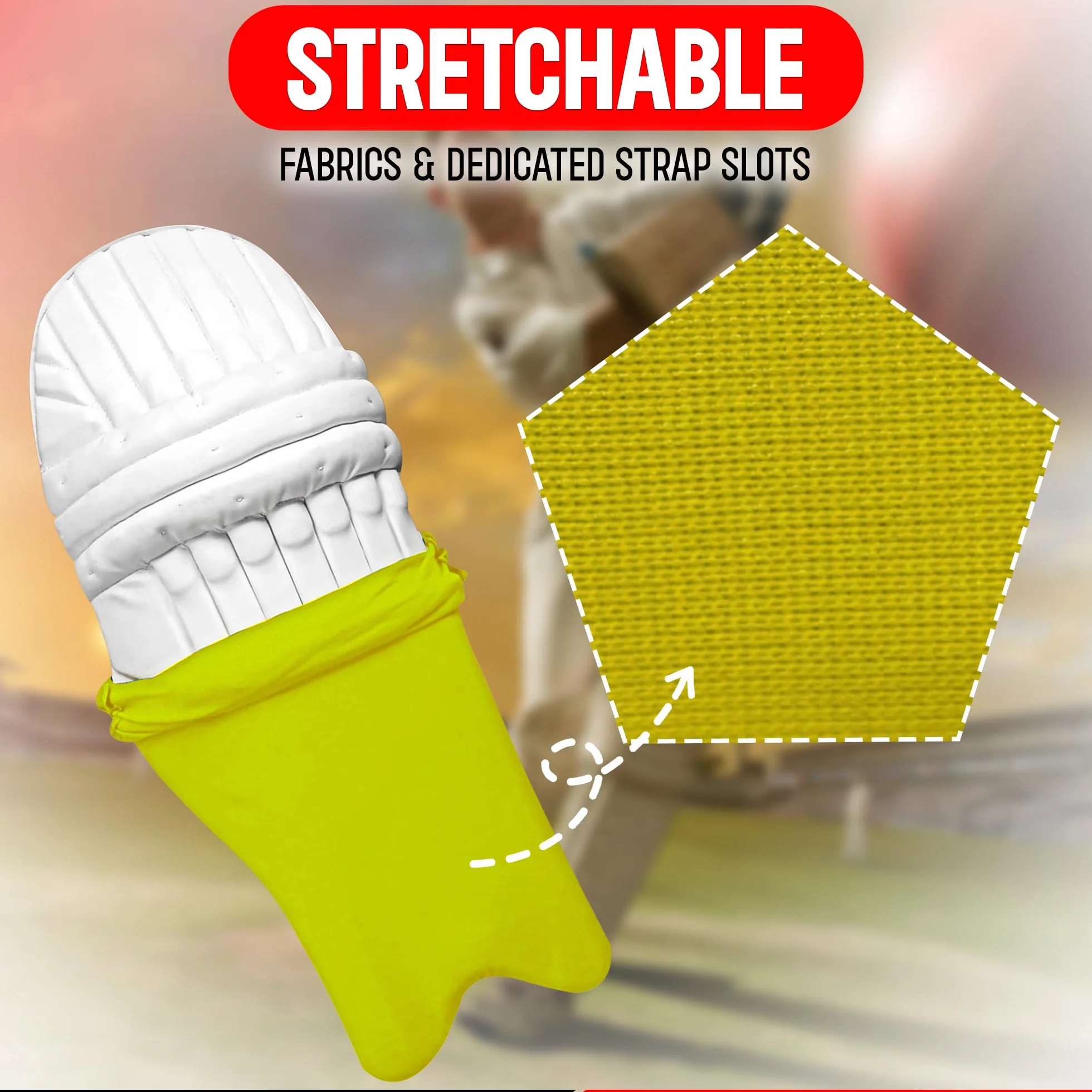 Protezioni per battute da cricket impermeabili resistenti elastiche taglia unica coppia