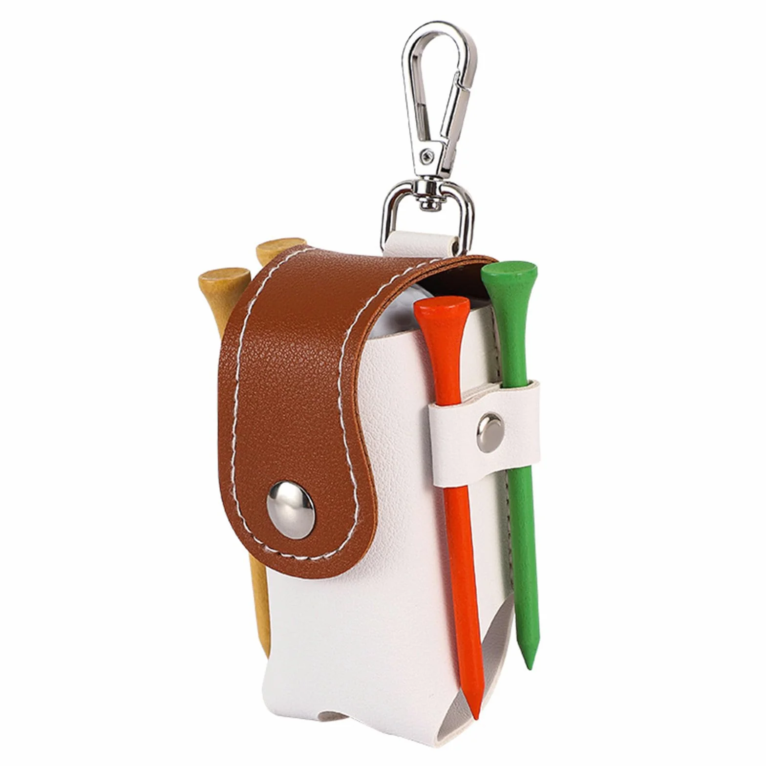 Golf Bag Outdoor Golf Ball Wash Bag Waist Hanging Keychaingolf Small Belt Bag Portable Mini Golf Ball Protection Bag (Marrone)