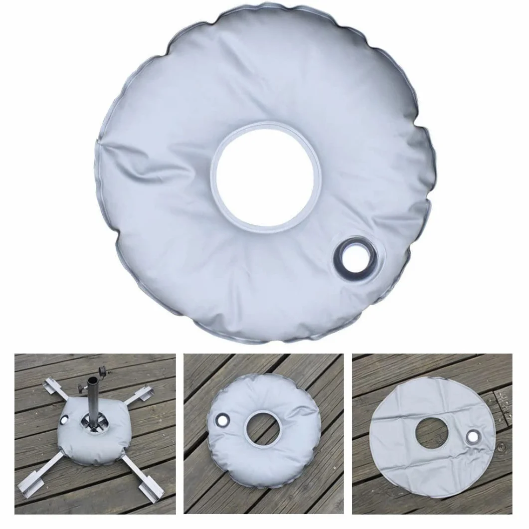 Sacco per pesi per bandiere 7 litri, zavorra acqua base rotonda, supporto pieghevole portatile impermeabile