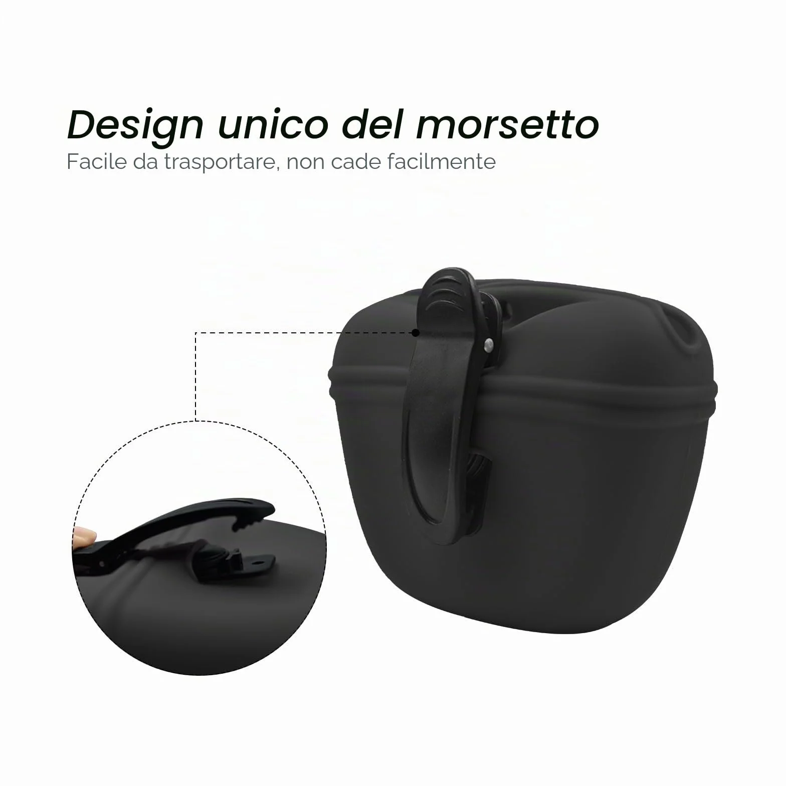 AUDWUD Custodia in Silicone per crocchette per Cani,Contenitore Portatile per l'addestramento Comoda Chiusura con Fibbia Magnetica e Clip in Vita,Senza BPA