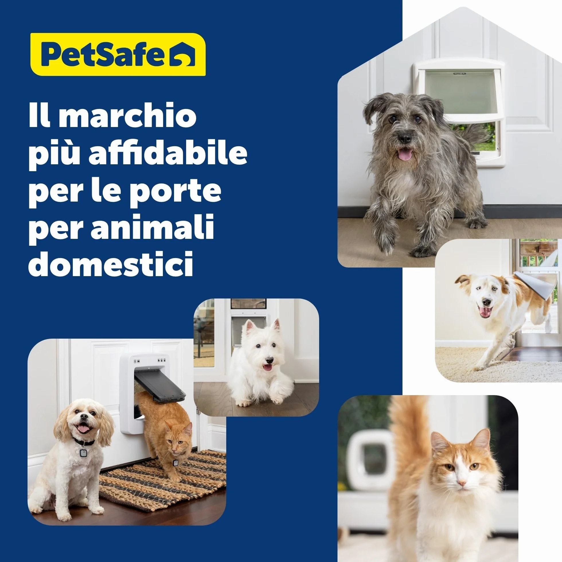 PetSafe Staywell Original Gattaiola per Gatti Porta Ingresso Uscita Bianco Medio