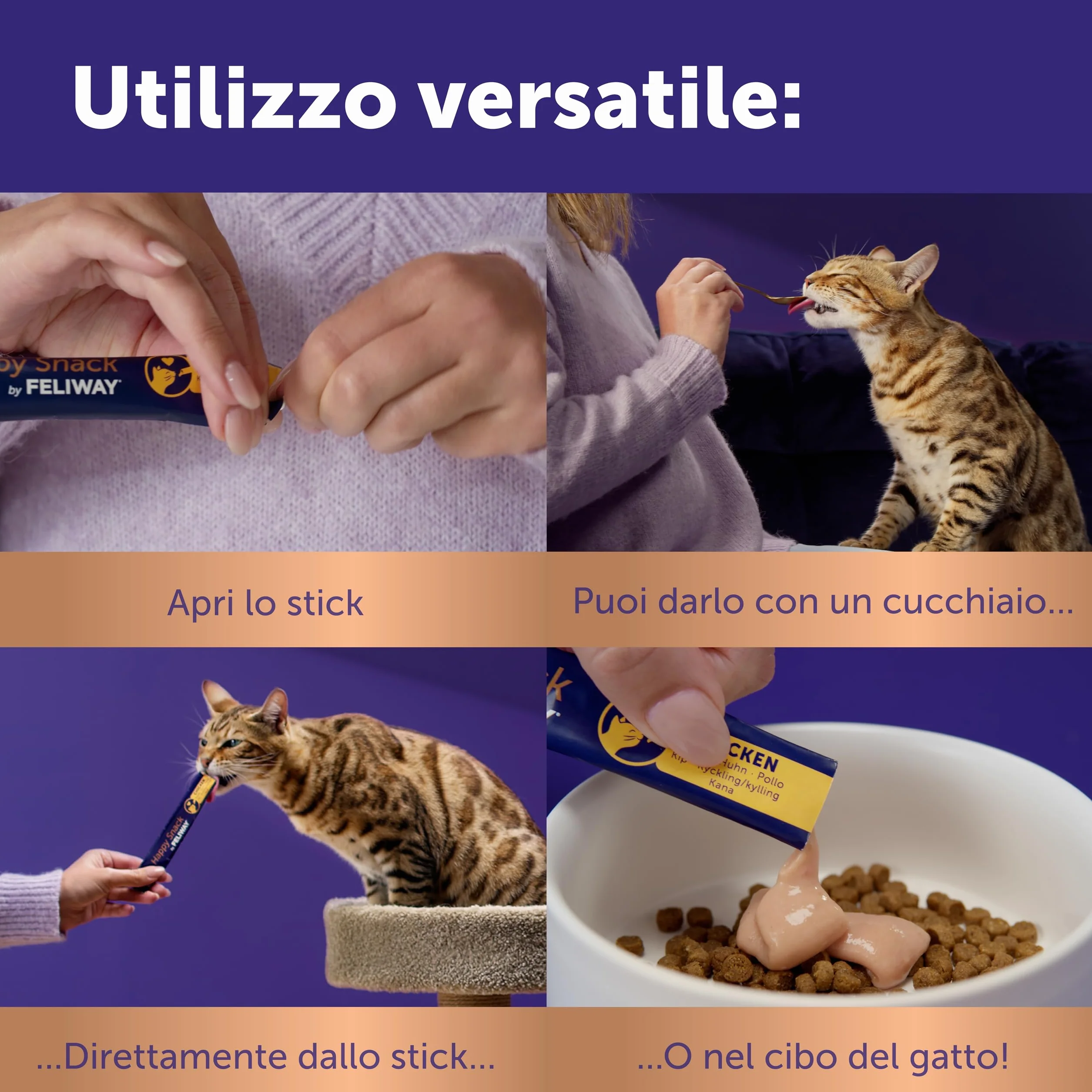 Happy Snack by FELIWAY – Gustosi snack calmanti per gatti, 6 stick – Aiuta il tuo gatto a sentirsi più tranquillo e rafforza il legame tra di voi.