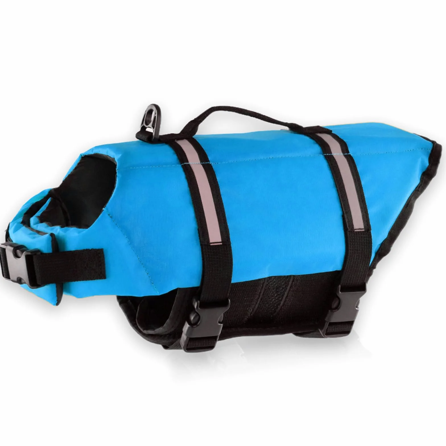 FANSU Giubbotto Salvagente per Cani con Manico, Regolabile Giubbotti di Salvataggio per Animali Domestici-per Cani di Taglia Piccola, Media e Grande-per Nuoto eCanottaggio (L,Blu)
